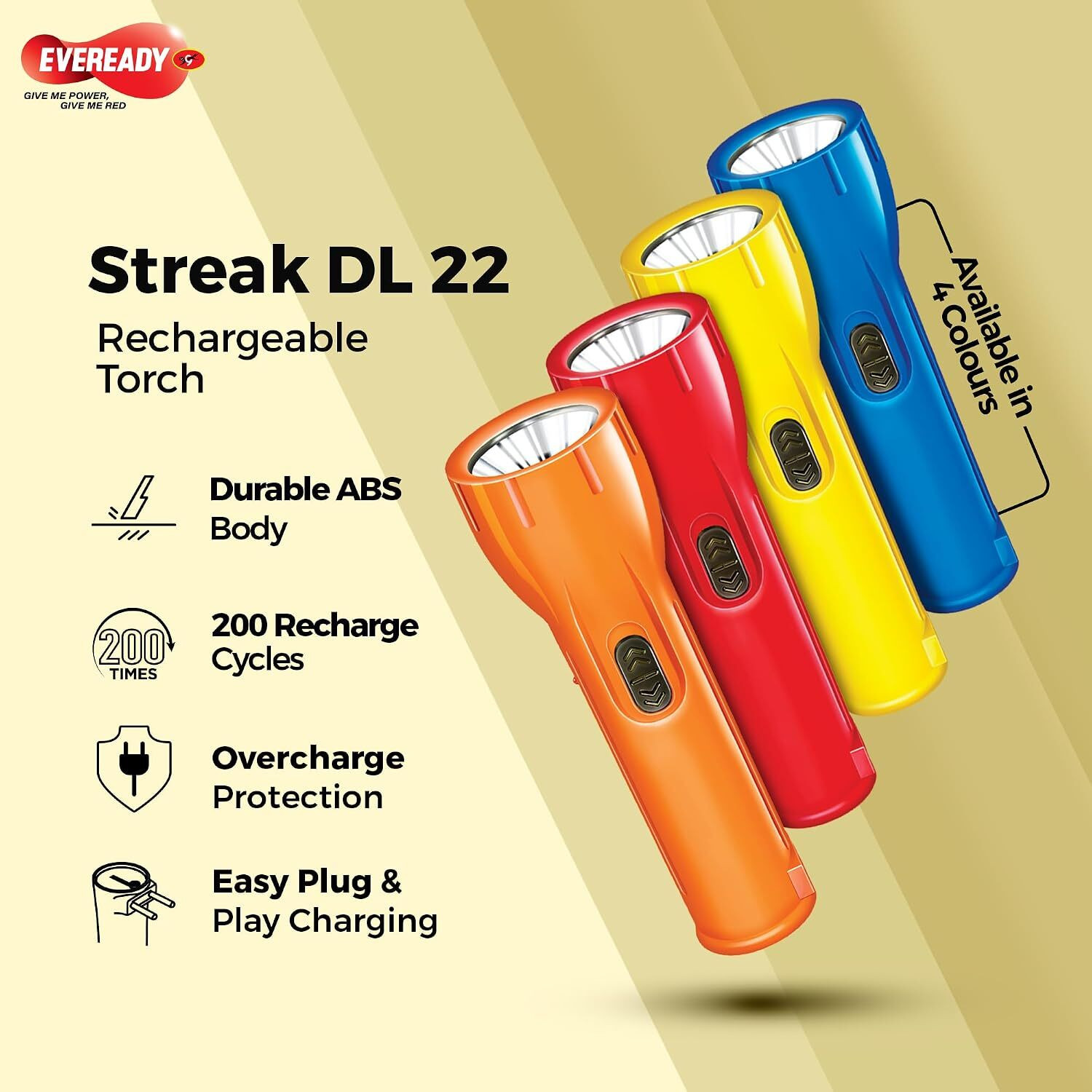 Image of EVEREADY Streak DL22 Pack of 10 Torch