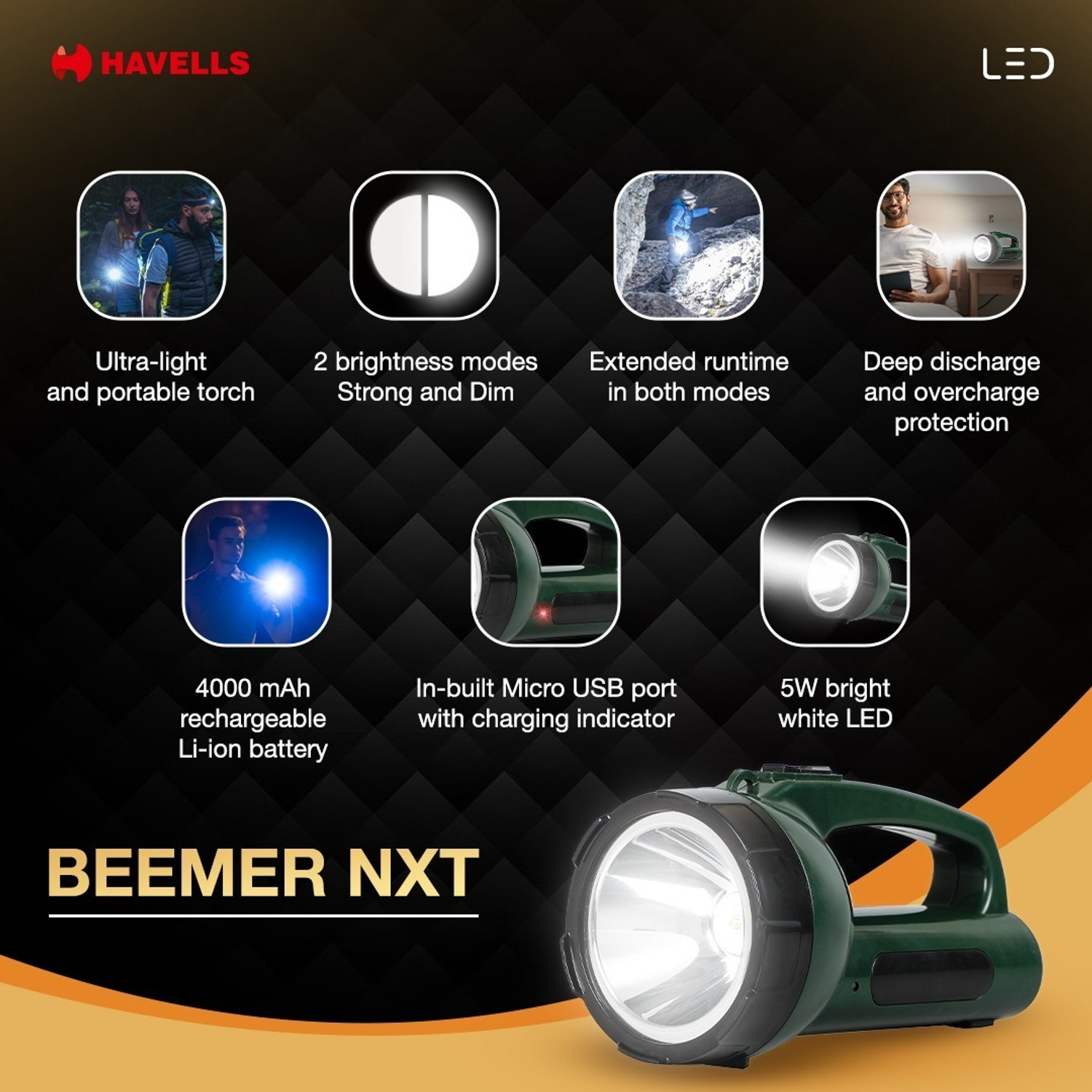 Image of HAVELLS Beemer Nxt 5W Torch