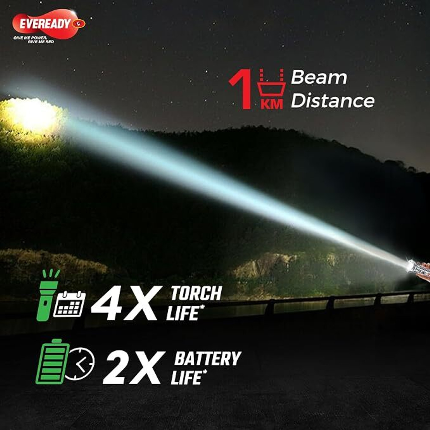 Image of EVEREADY Jeevansathi DL64, 0.75W Retro Emergency LED Torch Pack Of 4 Torch
