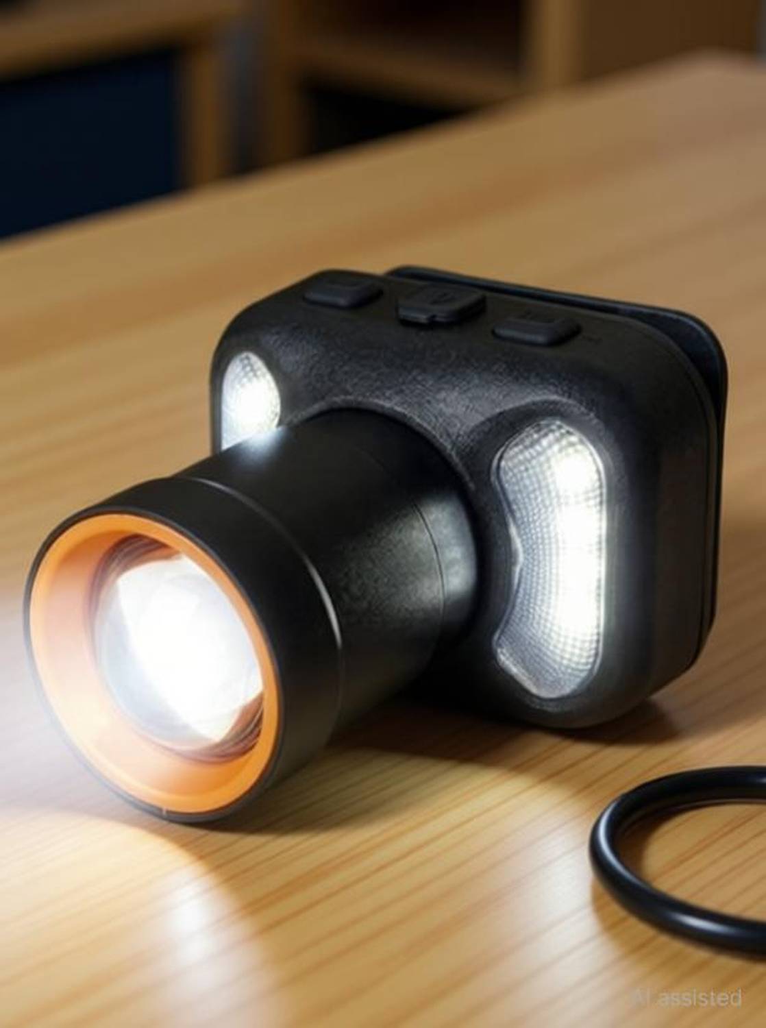 RYNZ Zoomable Led Metal Head Lamp Torch,Type C,Dual Lithium