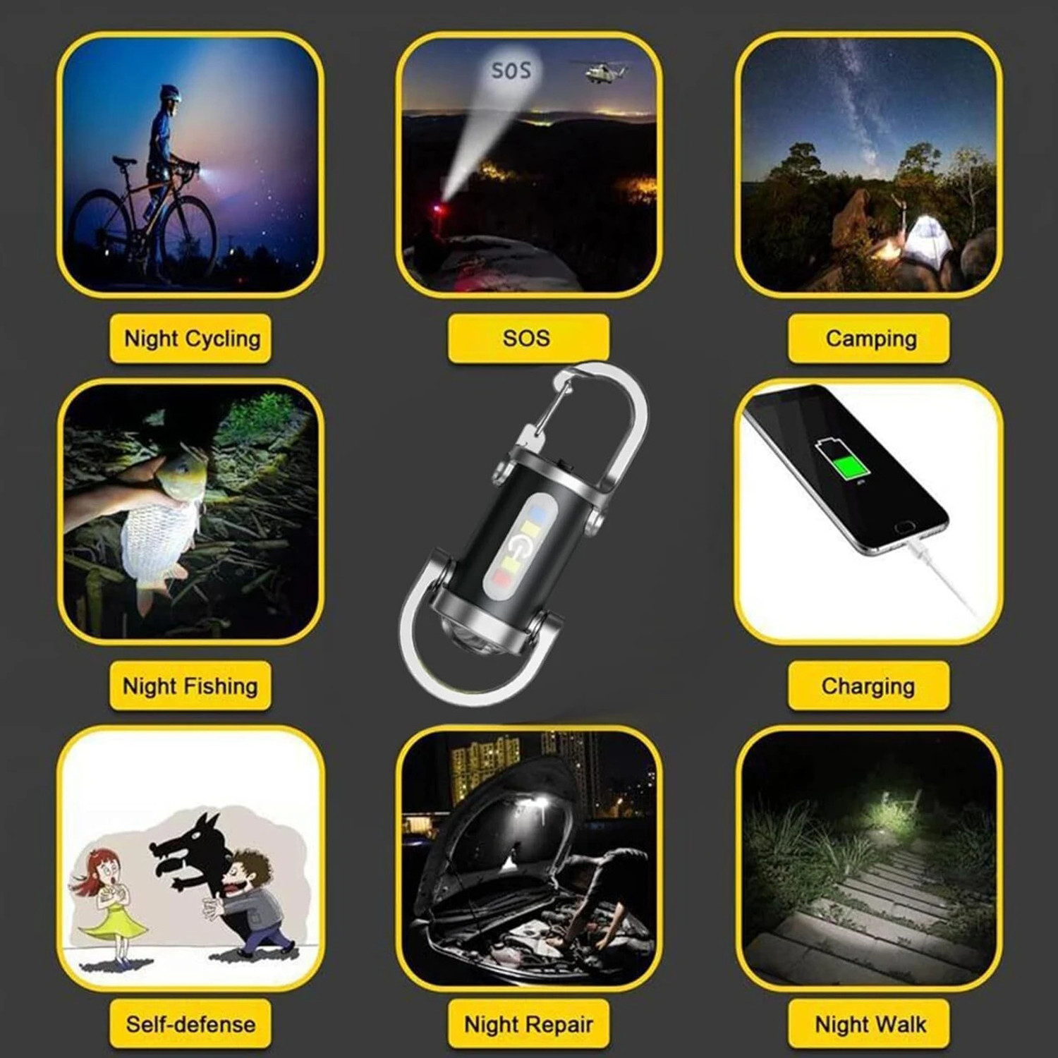 Image of TECHOMANIA Keychain COB Light QuZn Torch