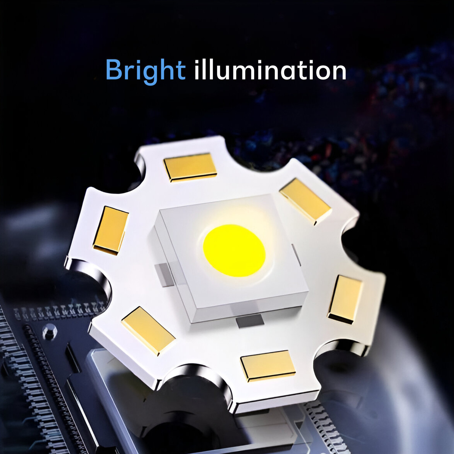Image of iBELL Castor AURA200 Rechargeable Torch Light ,6 Light Mode,Telescopic Zoom, LED Torch