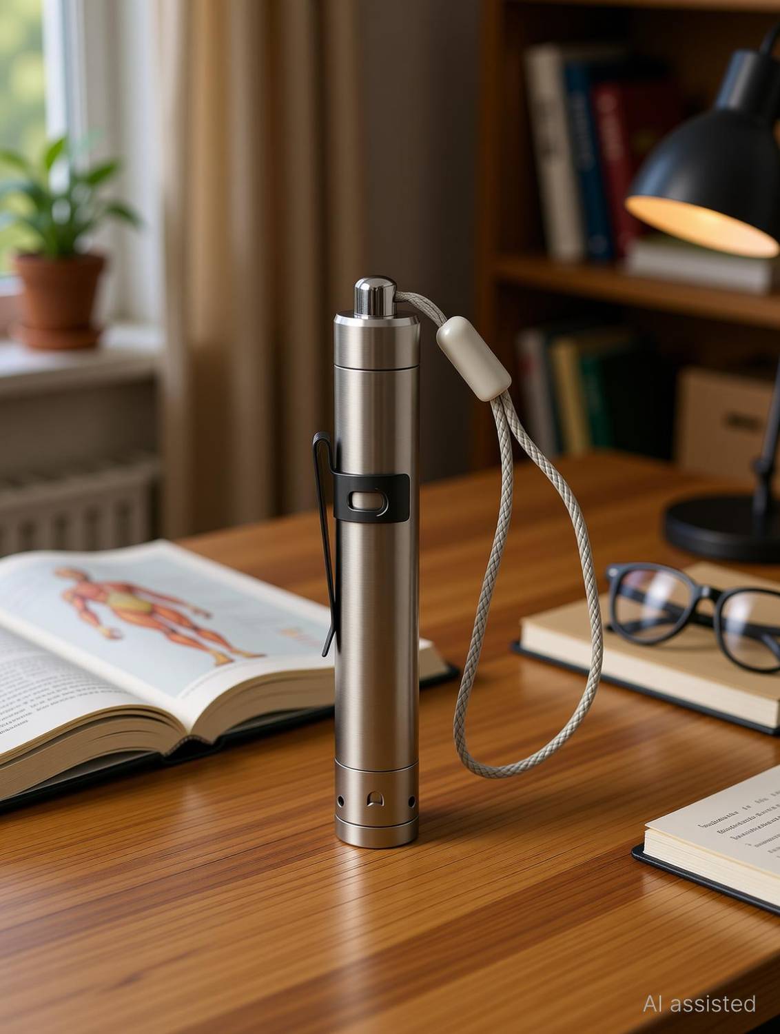 Bos Medicare Surgical Pen Light Medical Penlight for Nursing Students Doctors Silver with Batteries Torch