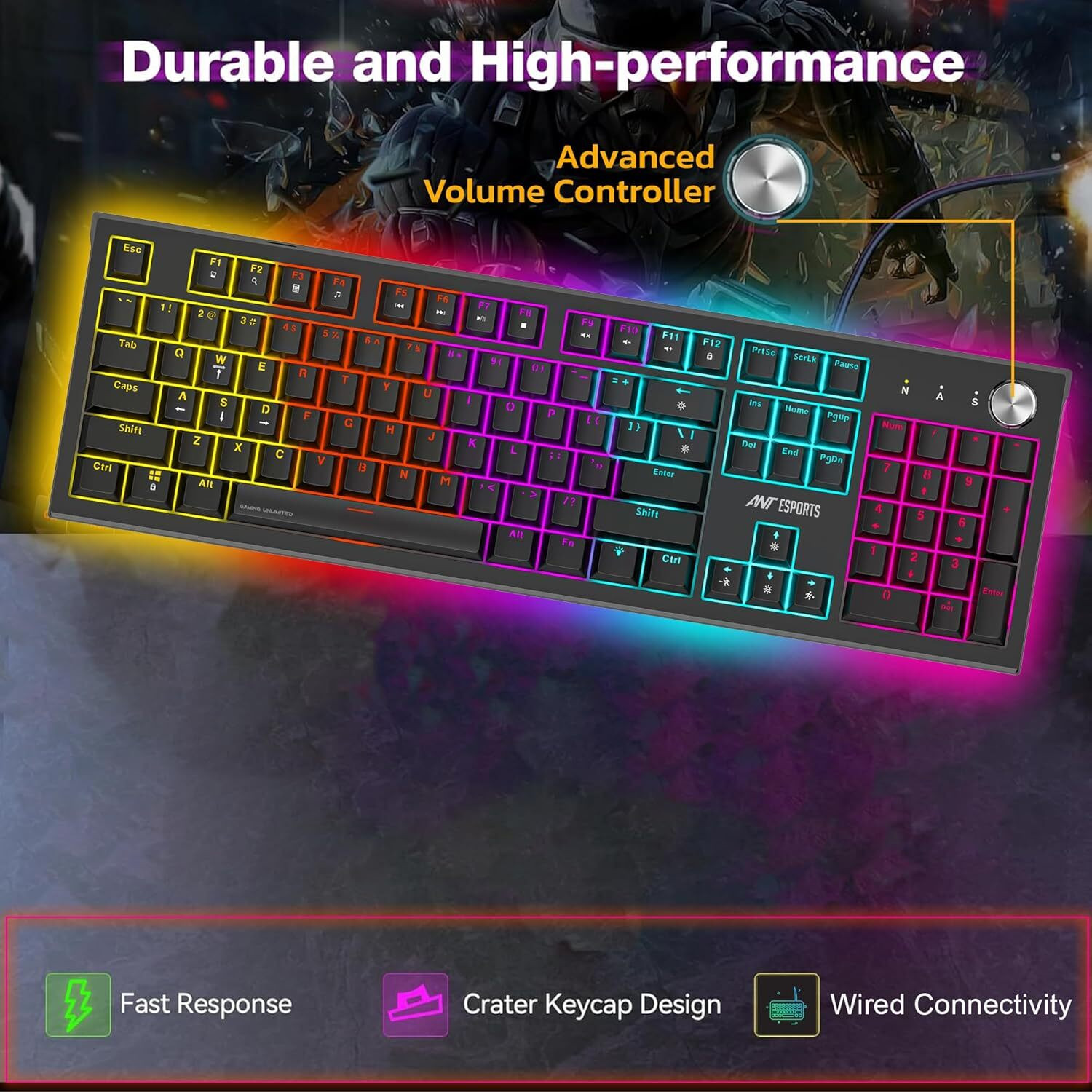 Image of Antesports MK1850 Mechanical Wired Gaming Keyboard