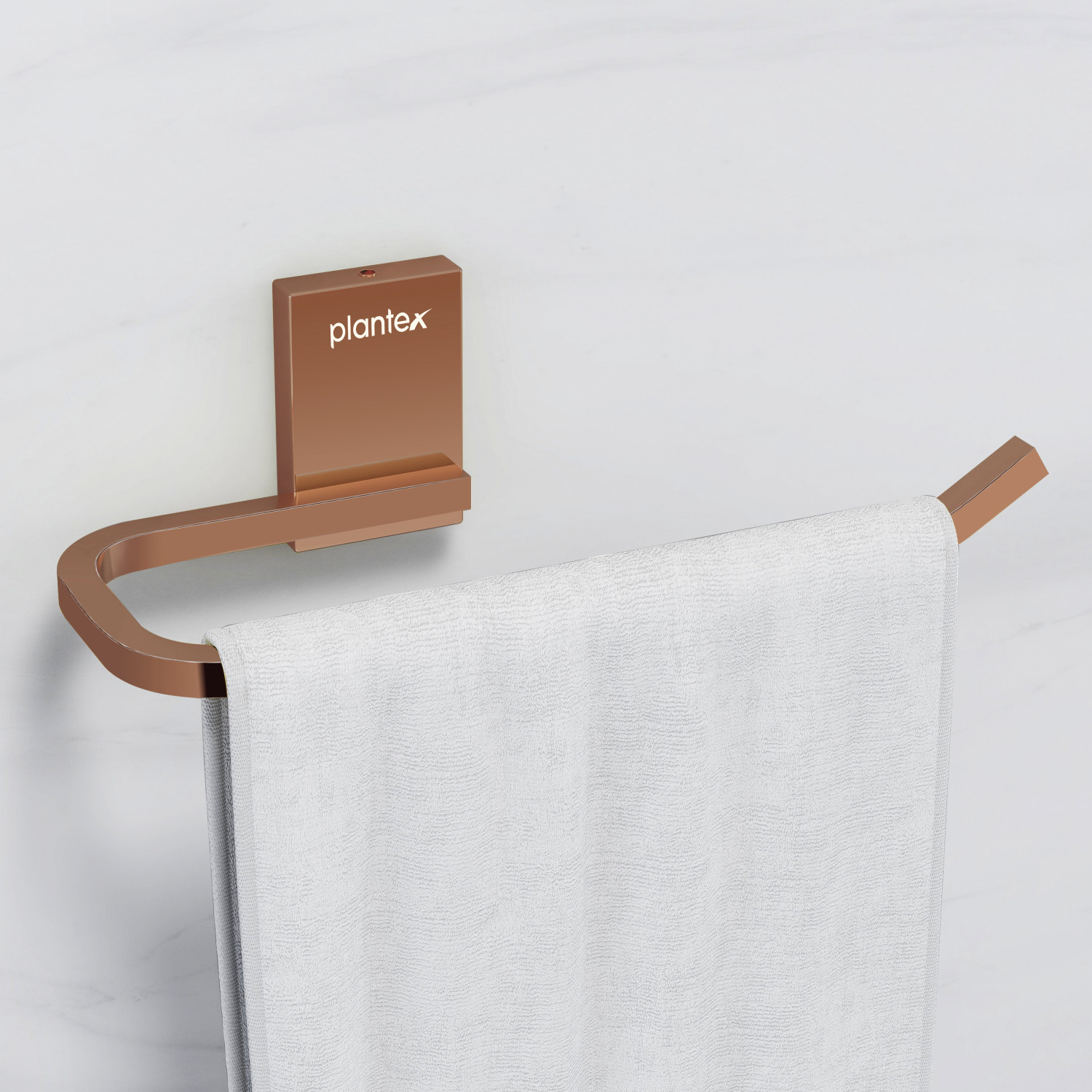 Image of Plantex Crystal Napkin Ring /Towel Holder /Towel Hanger for Bathroom Accessories-APS-1703 Rose Gold Towel Holder