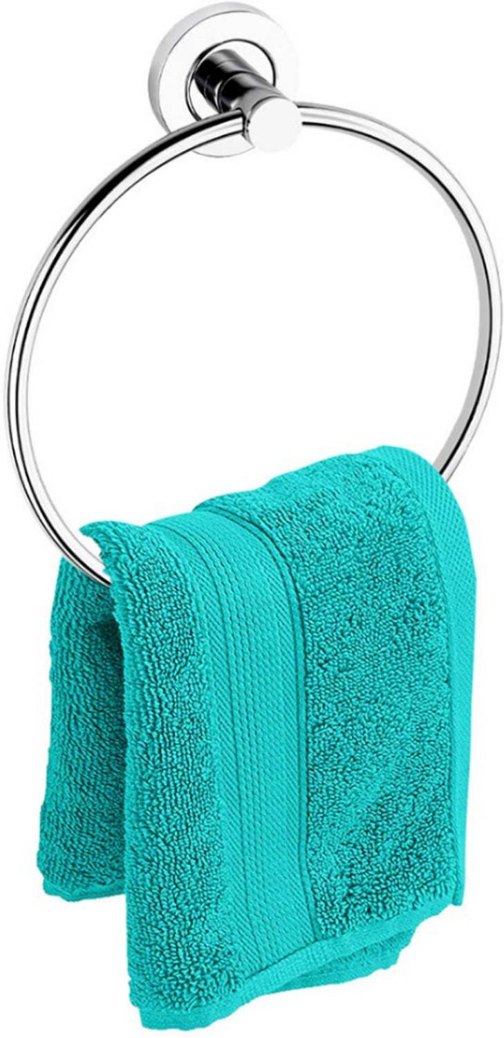 BathBliss Stainless Steel Flange Round Towel Ring for Bathroom, Kitchen (Pack of 1) SILVER Towel Holder