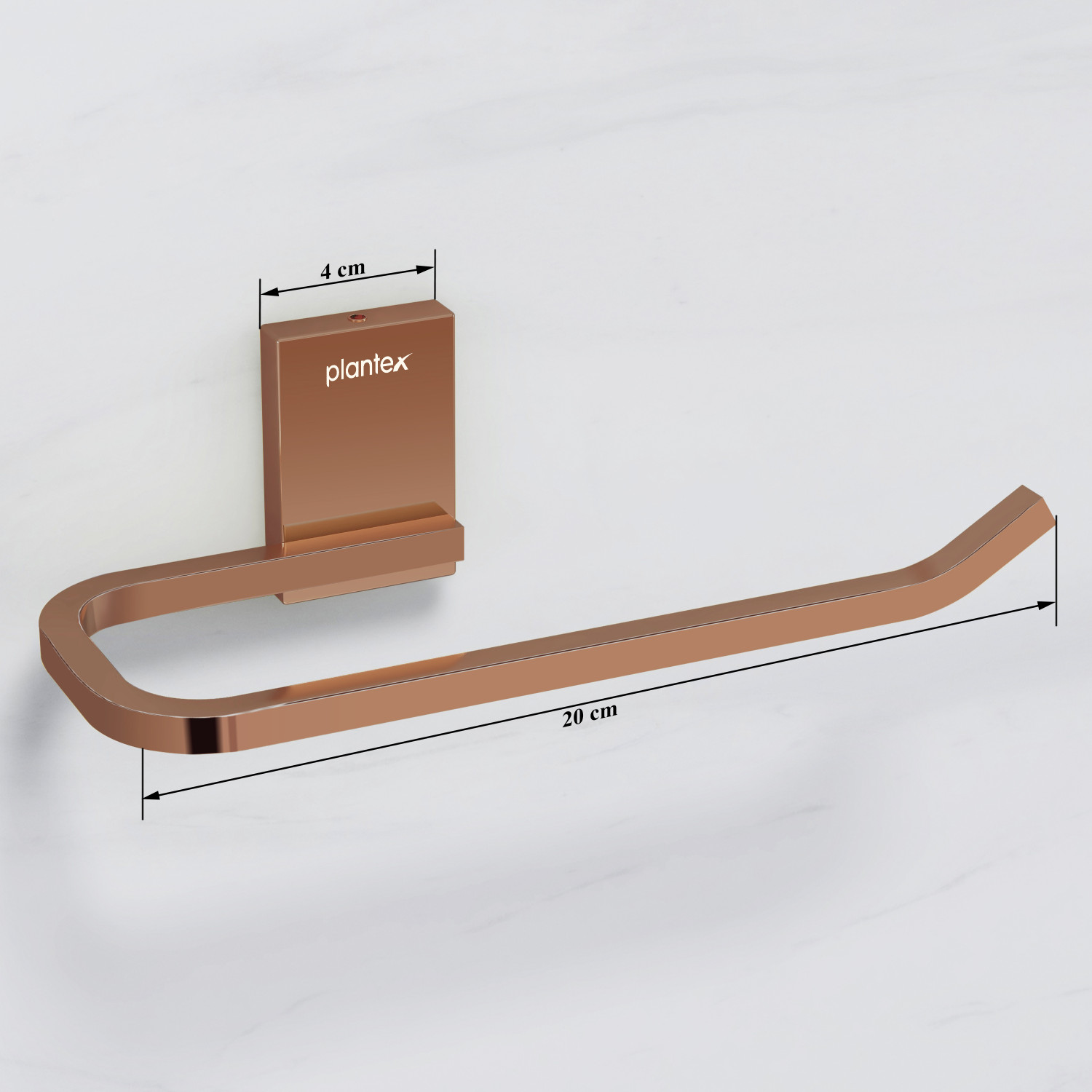 Image of Plantex Crystal Napkin Ring /Towel Holder /Towel Hanger for Bathroom Accessories-APS-1703 Rose Gold Towel Holder