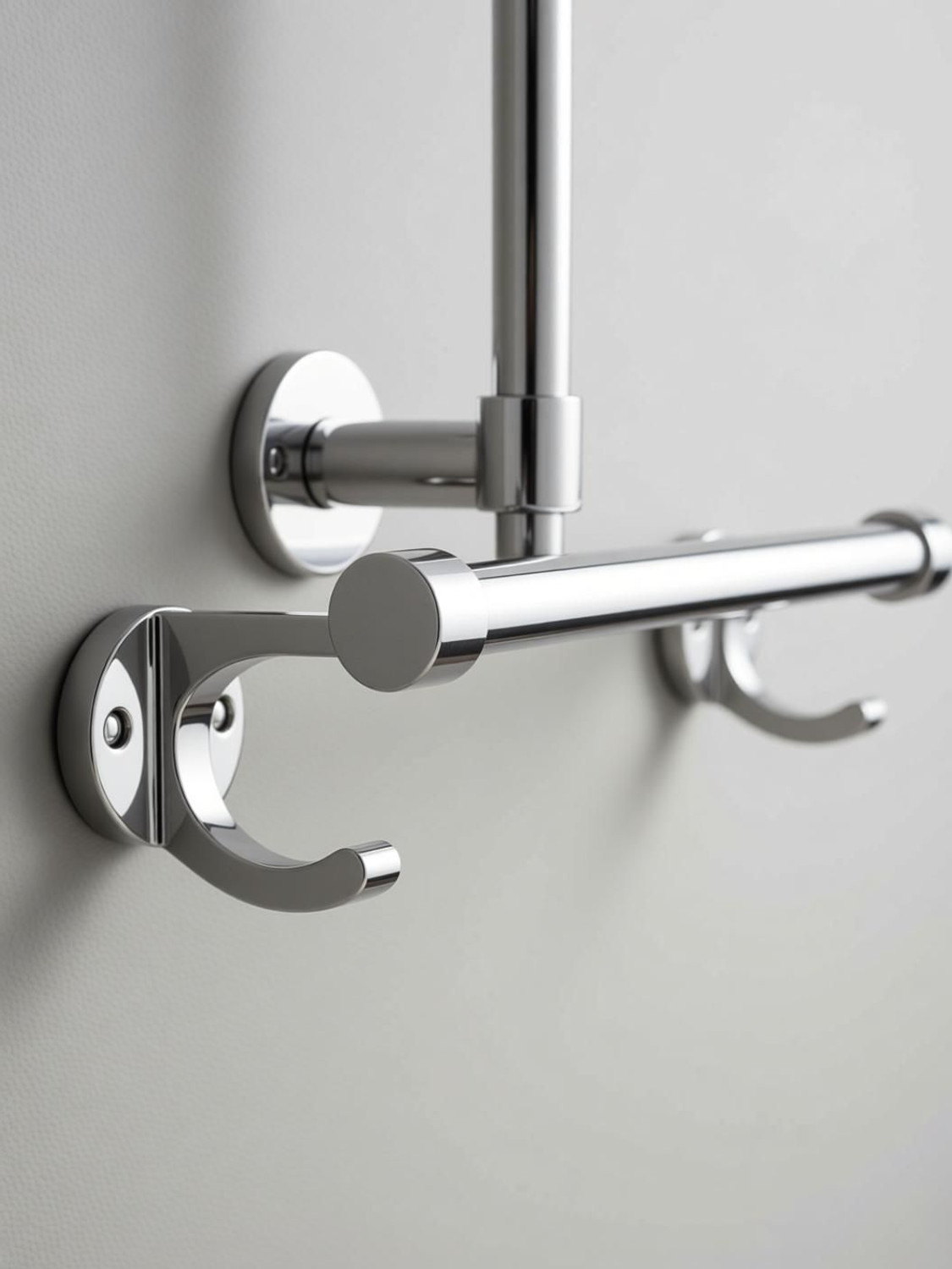Image of APERSON Towel-Rod-Holder (24 Inch - Chrome Finish) Silver Towel Holder