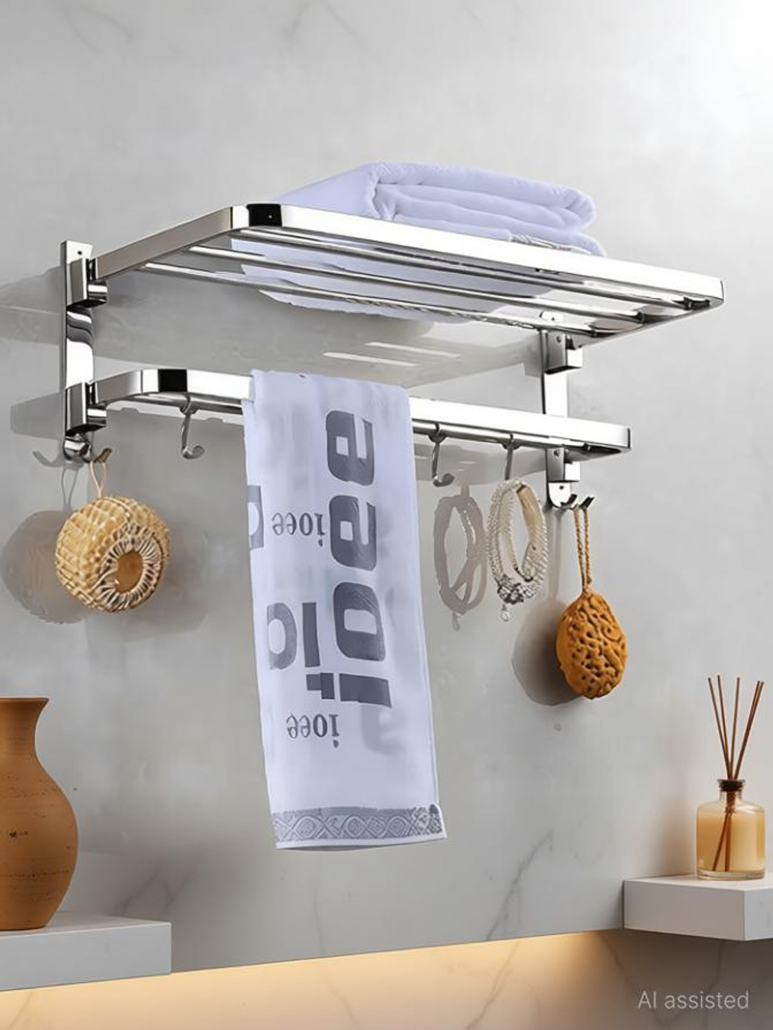 Image of Pillu by Ksc1 Pi DOUBLE DAKER 24 INCH Multicolor Towel Holder