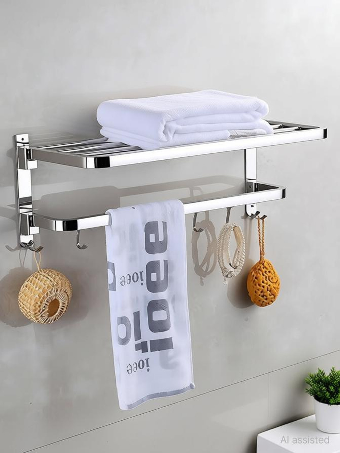 Image of Pillu by Ksc1 Pi DOUBLE DAKER 24 INCH Multicolor Towel Holder