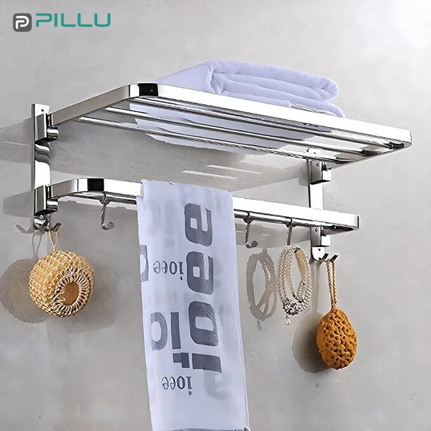 Image of Pillu by Ksc1 Pi DOUBLE DAKER 24 INCH Multicolor Towel Holder