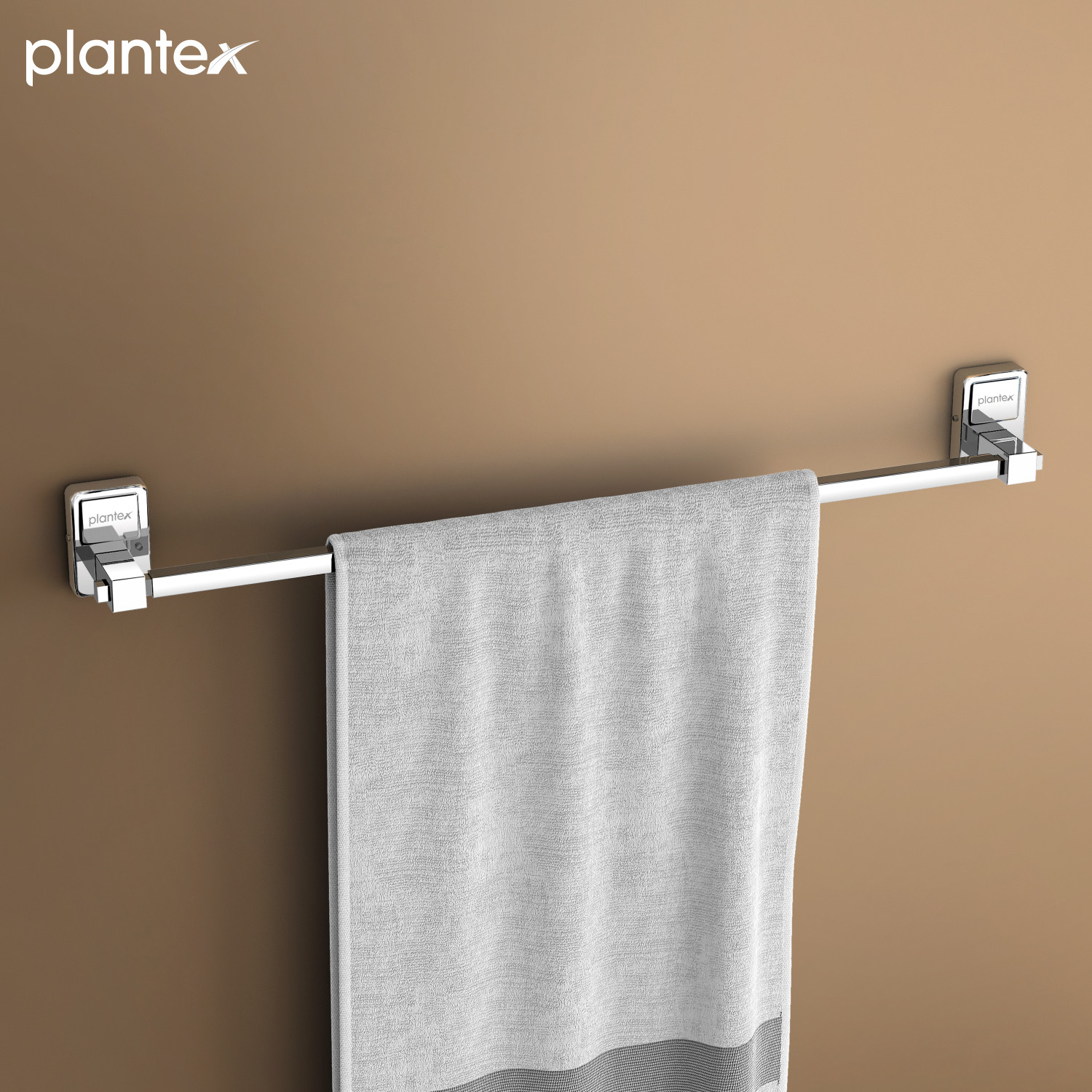 Image of Plantex Crosslink Stainless Steel 304 Grade Darcy Towel Hanger for Bathroom /Towel Rod /Bar /Bathroom Accessories(24inch - Pack of 1) Chrome Finish Towel Holder