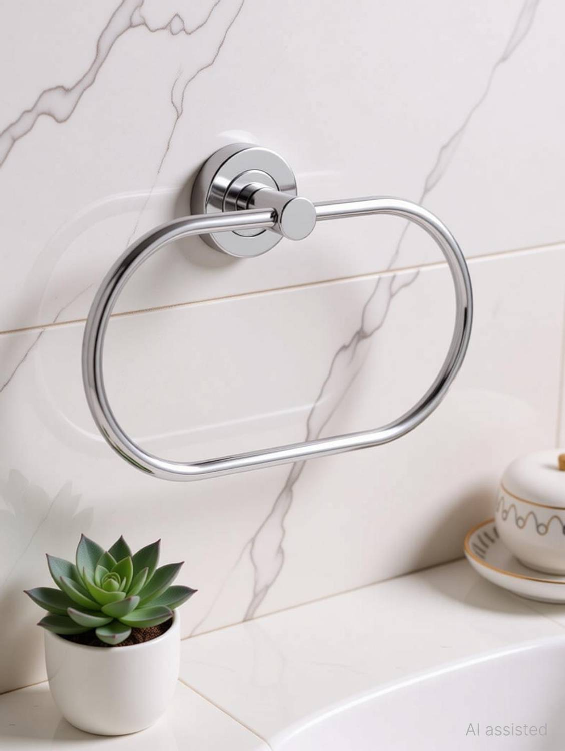 ANALEX Towel ring -p1 Stainless steel Towel Holder 8 inch 1 Bar Towel Rod