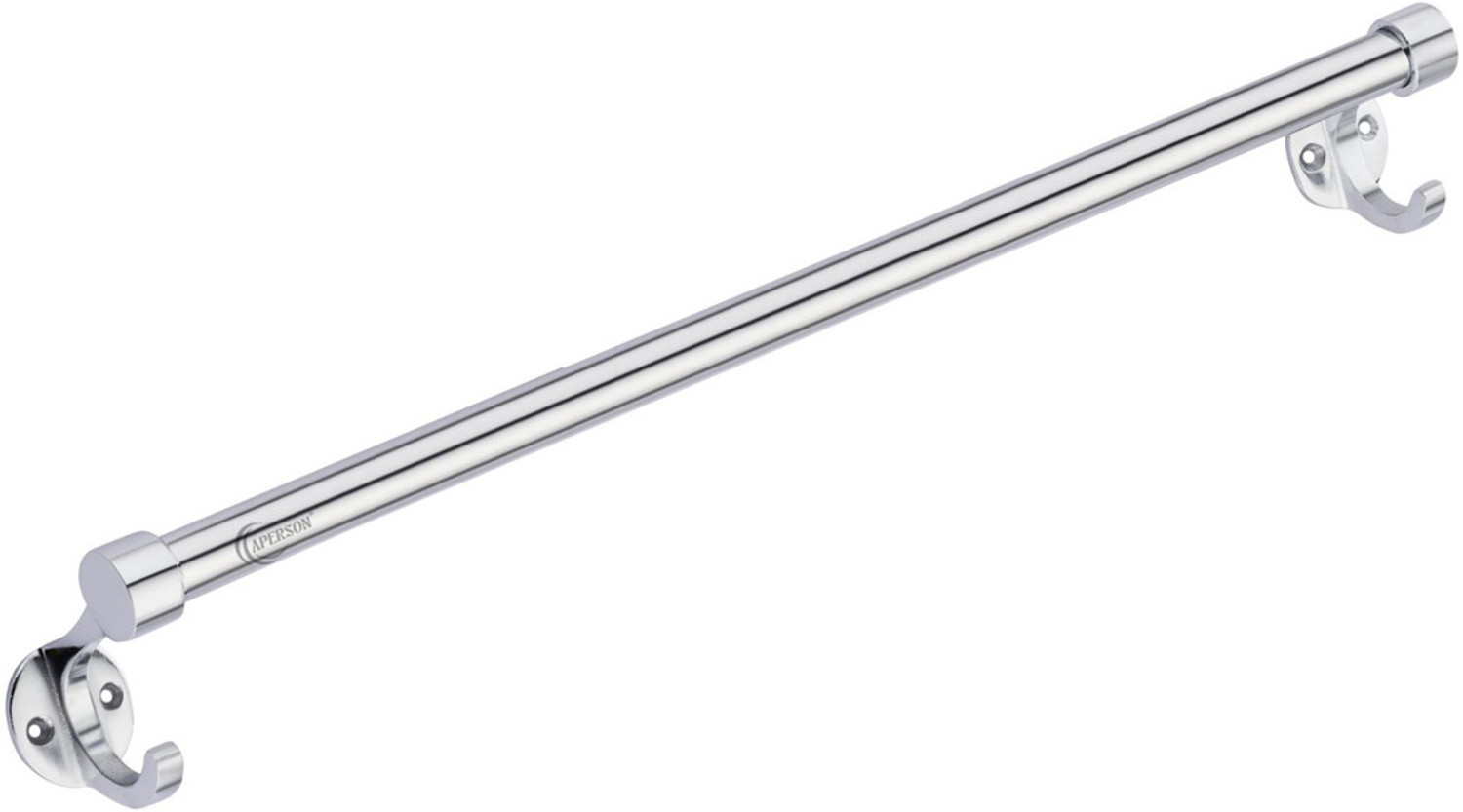 Image of APERSON by APERSON Towel-Rod-Holder (24 Inch Pack of 3- Chrome Finish) Silver Transparent Towel Holder