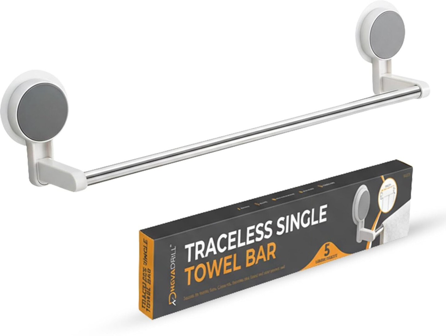 Image of BARADI Abs Towel Holder With Self Adhesive Sticker White Towel Holder (ABS)