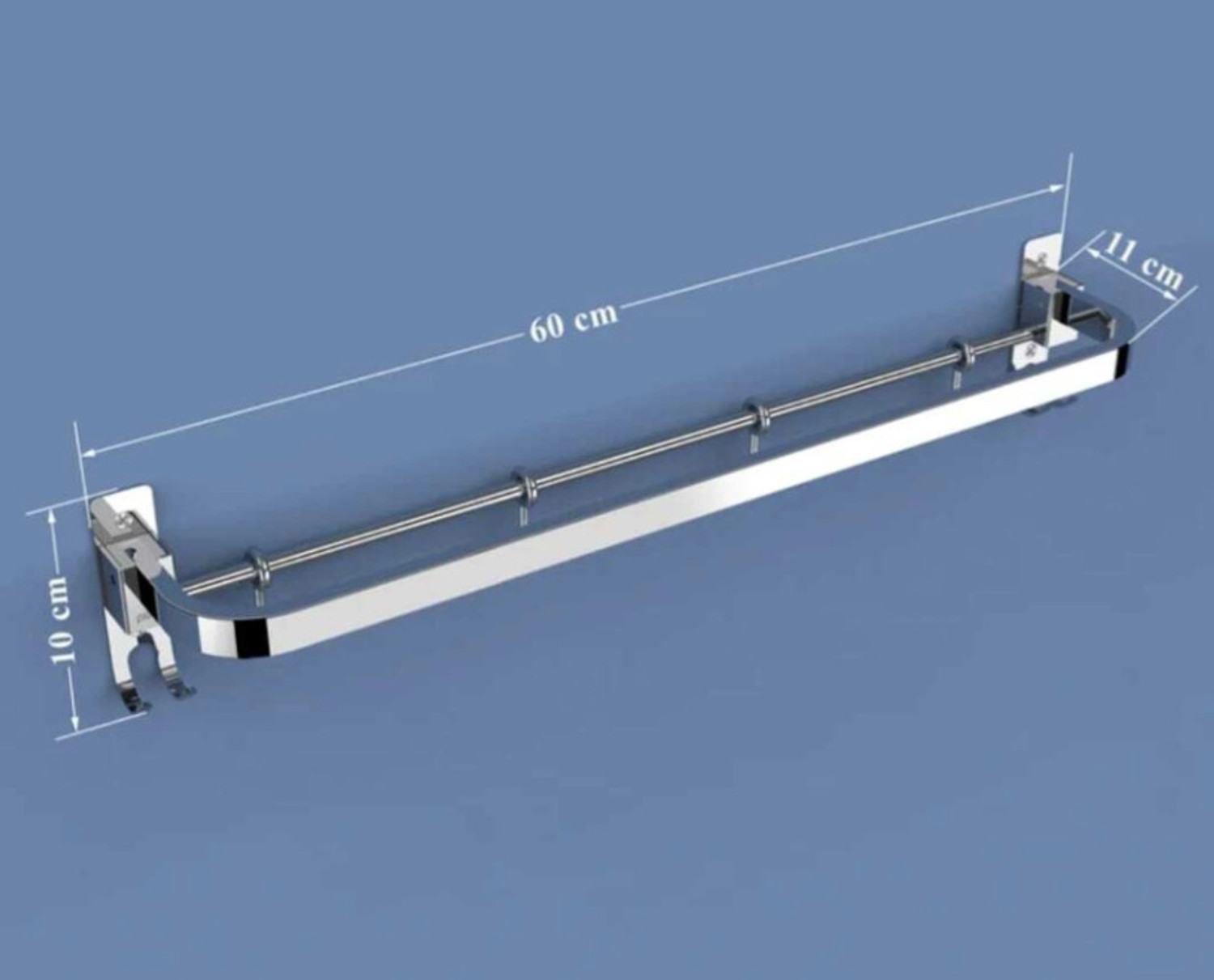 Image of Character Anti Rust 304 Folding Rod with Hooks, Towel Rack,Towel Bar 24 inch 1 Bar Towel Rod