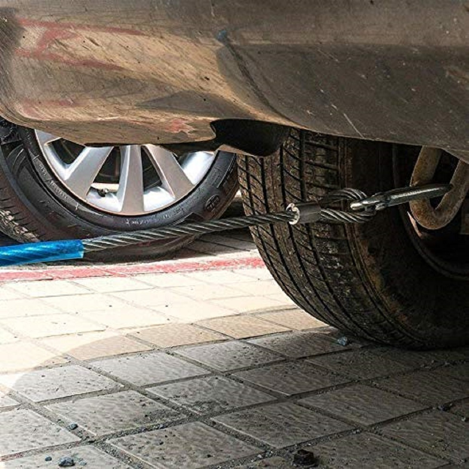 Image of Keetoz 14mm Towing Cable Tow Rope Wire Rope | Capacity Emergency Tow Cable 4 m Towing Cable