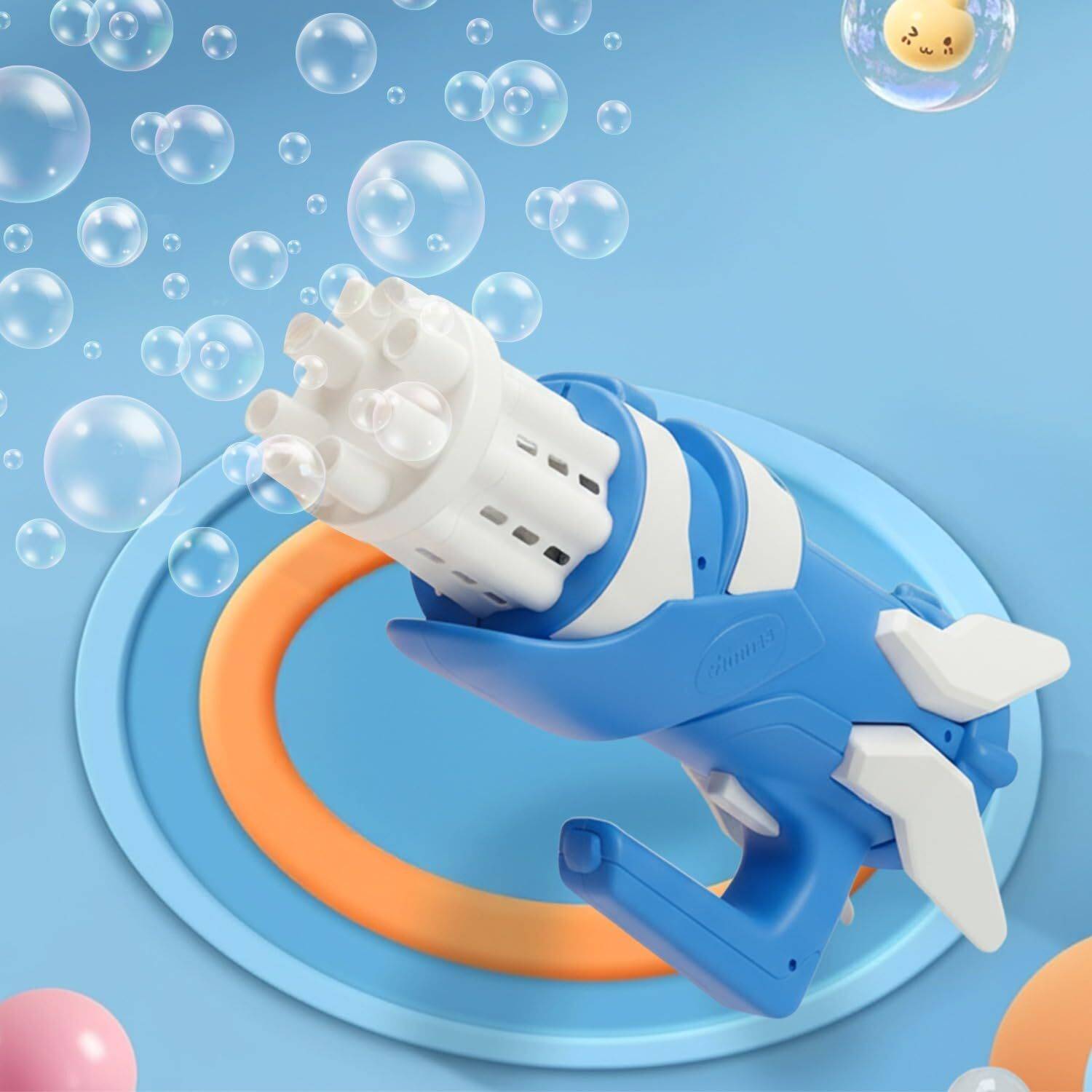 baybee Electric Gatling Bubble Machine Gun Toys for Kids, Toy Bubble Gun with 8 Holes Toy Bubble Maker