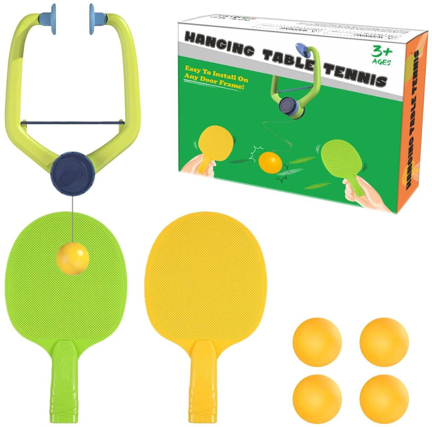 Image of SANISHTH Hanging Table Tennis Trainer Ping Pong Ball Self Training Set Badminton Kit