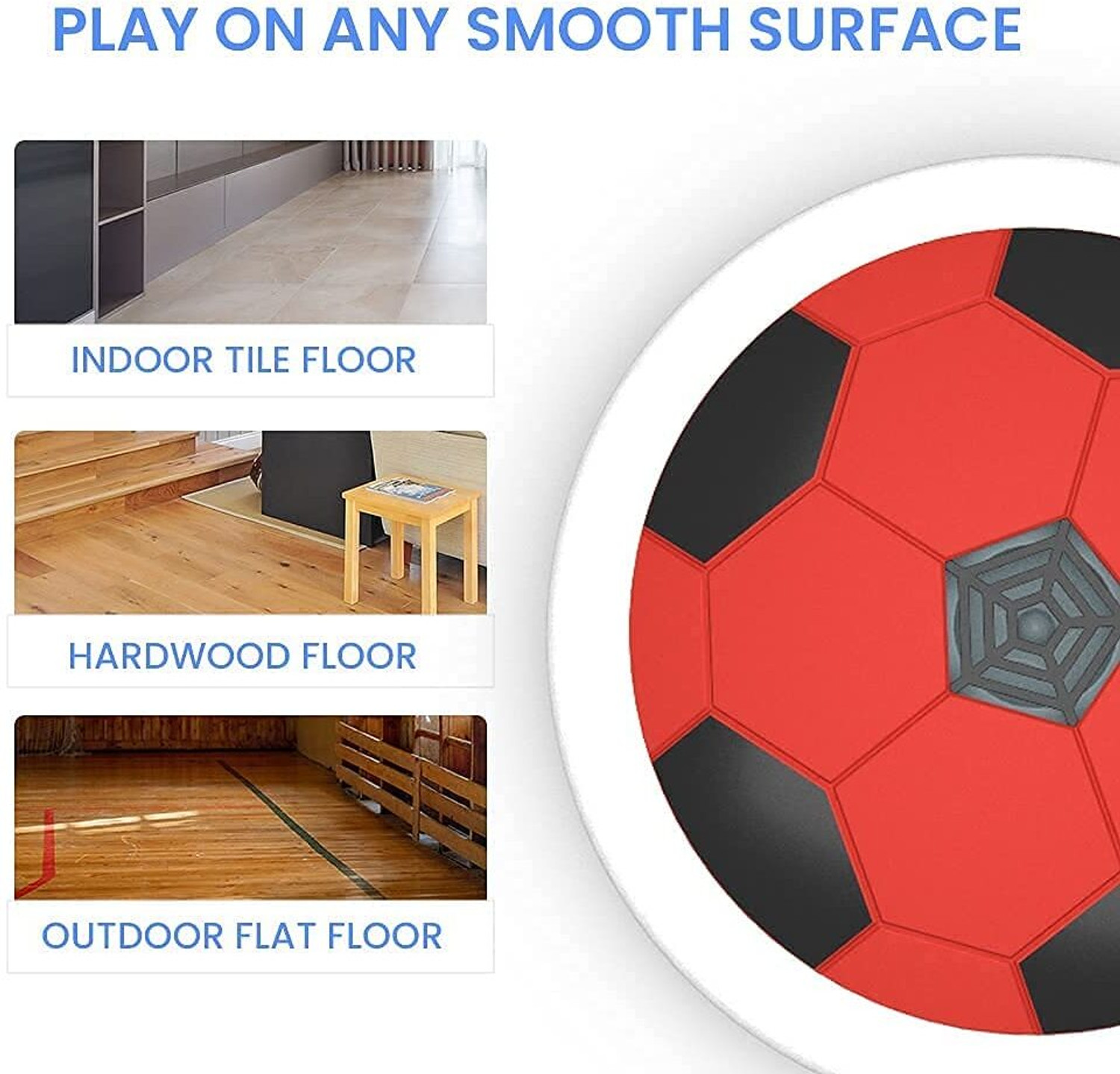 Image of Kidzblend Rechargeable Battery Powered Hover Football Indoor Floating Hoverball Soccer Football