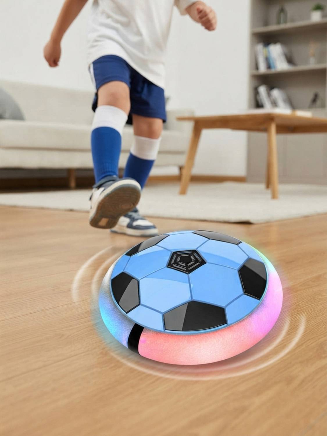 333MART Air Football Toy Hover Soccer Ball Floating Soft Foam Bumper With LED Lights Hoverball
