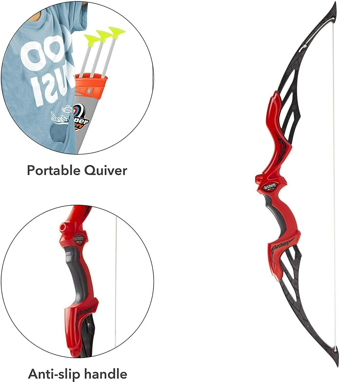 Image of Planet of Toys Heavy Duty Bow Arrow Set for Kids Age 5 -12 Years Outdoor Target Game Archery Archery