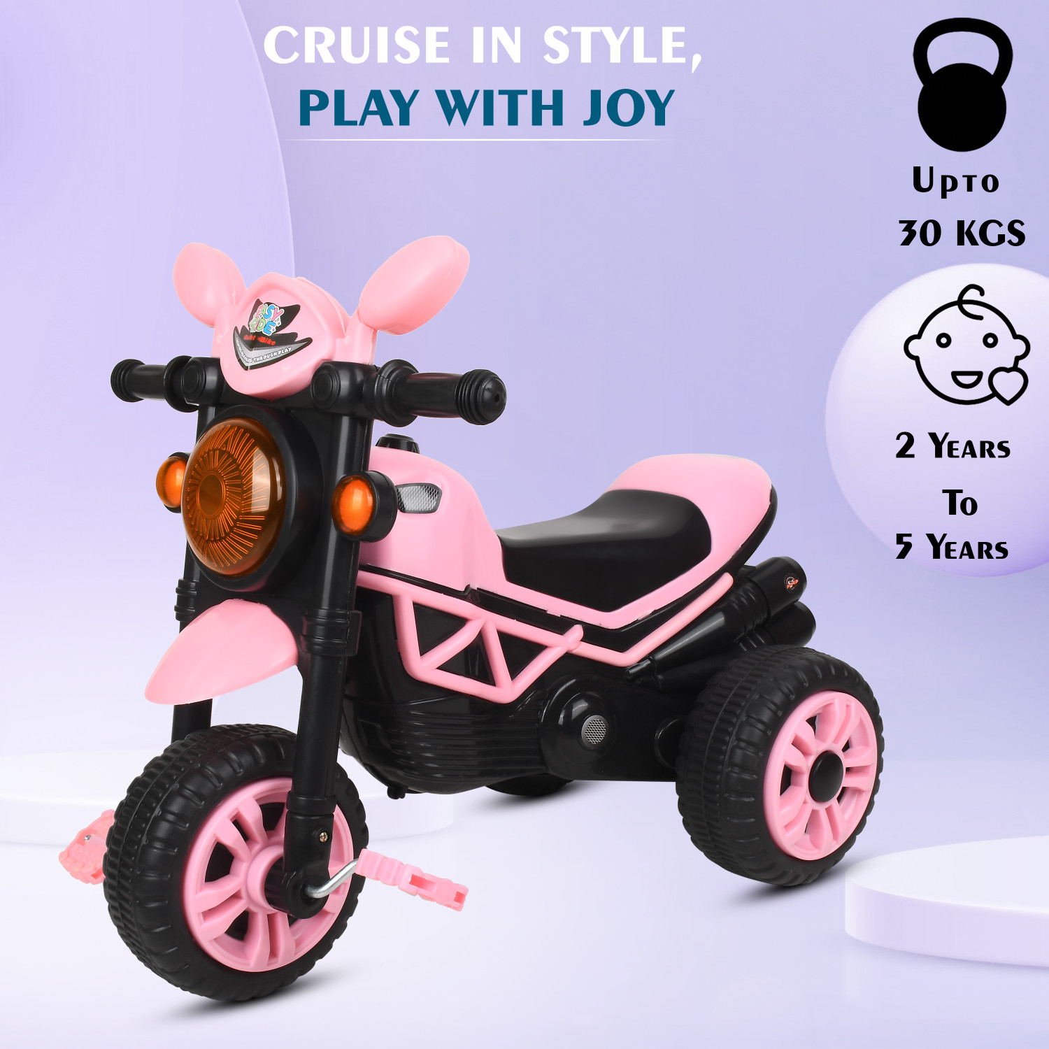 Image of LOL-FUN Bullet Tricycle Ride-on with Lights and for Ages (2-4 years) DVE-POT-11W Tricycle
