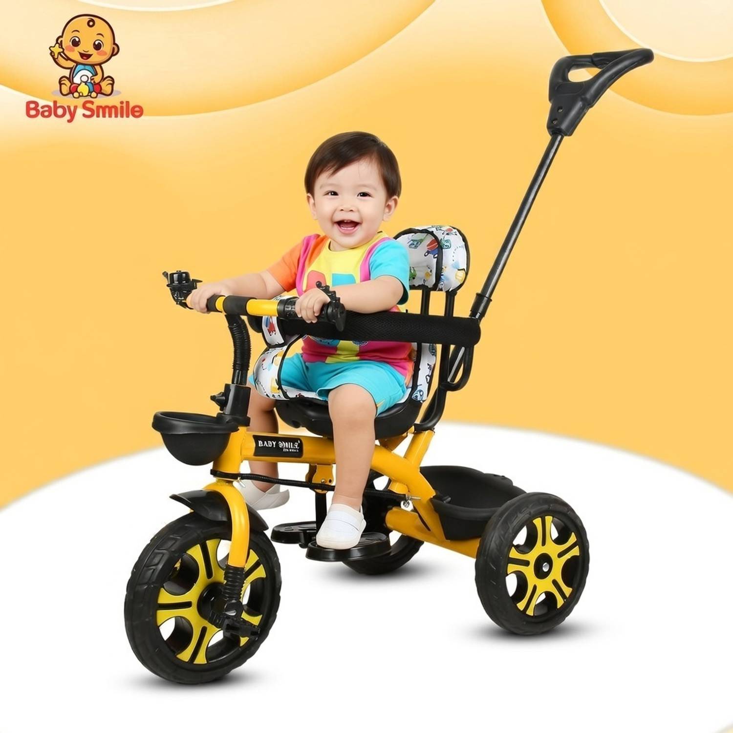 Baby Smile Tricycle with Parental Handle |cycle 2 to 5 yeas and