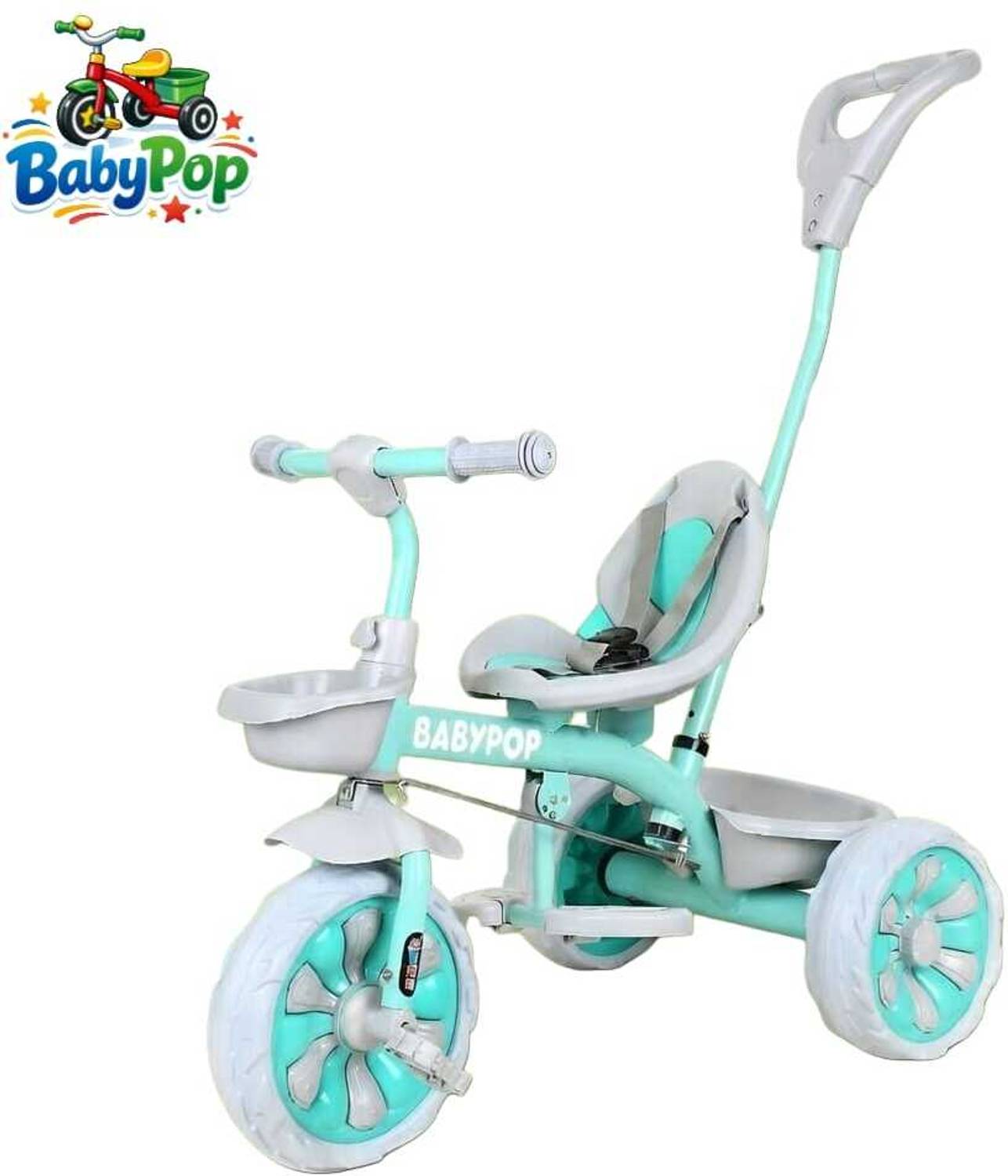 BABYPOP Tricycle with Parental Handle | For Ages (1–5 years) DVPOT-13B Tricycle