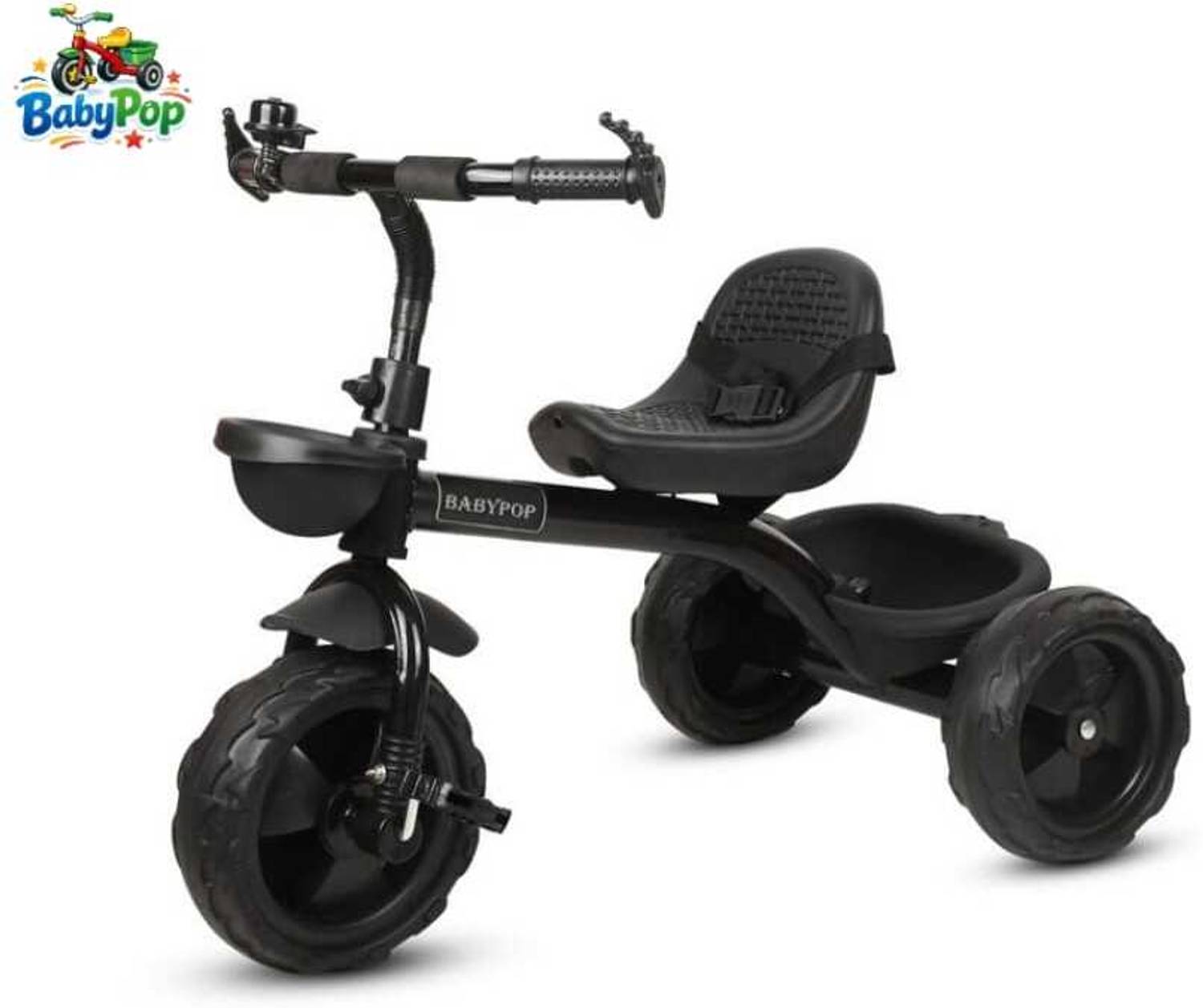 BABYPOP Tricycle with Dual Storage Basket and Seatbelt STN-BR-013 Tricycle