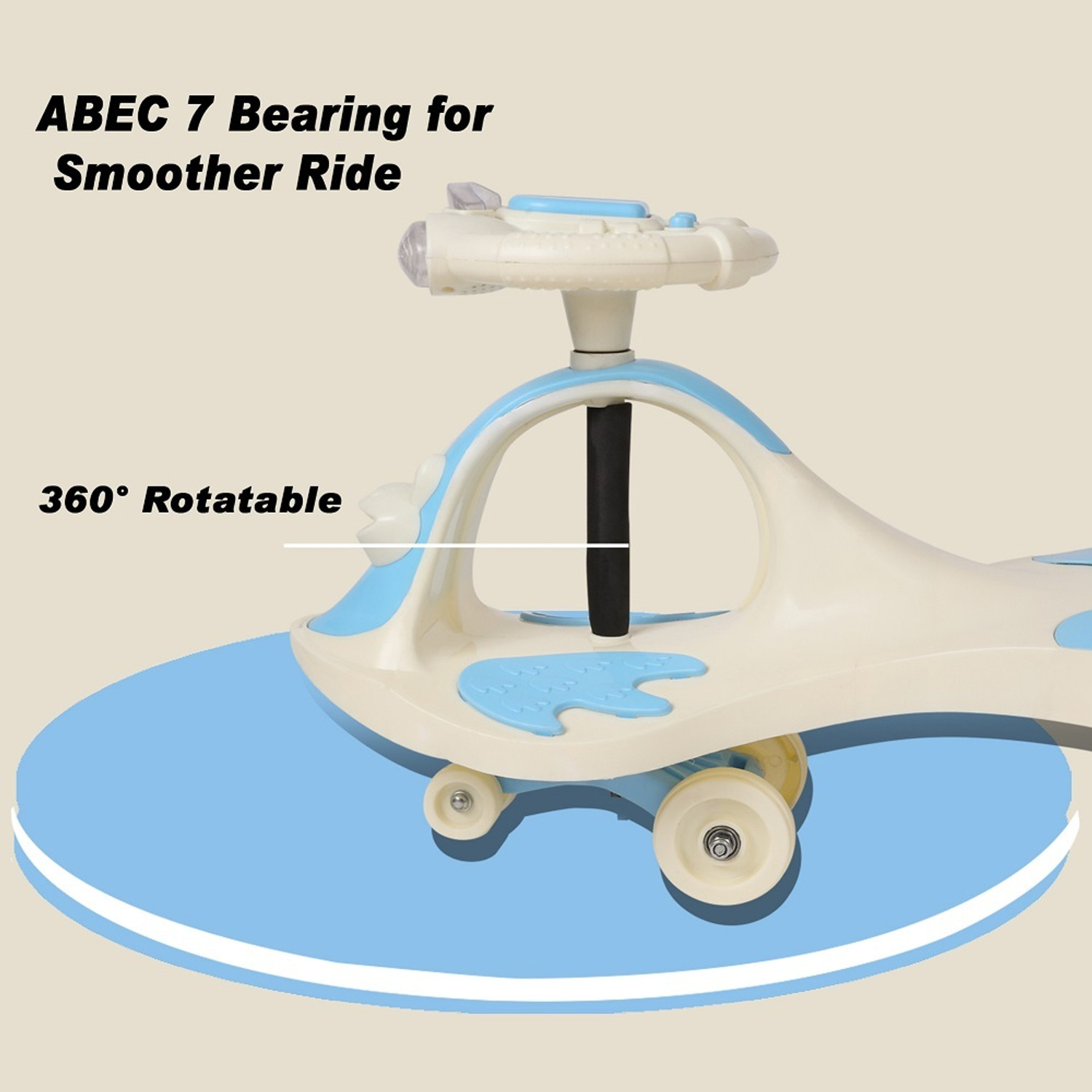 Image of BABYPOP Ride-on with Frog Face | Lights and Sounds DVPOT-13B Tricycle