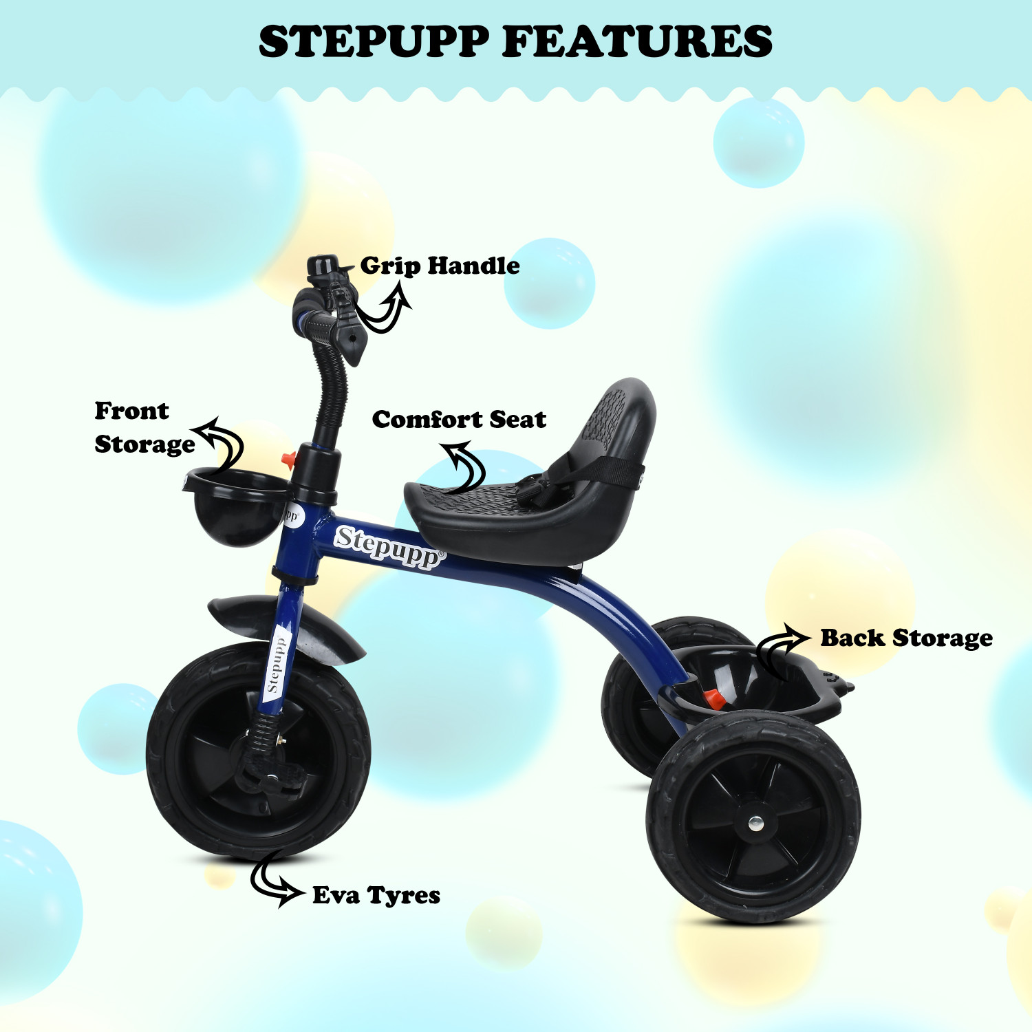 Image of DUGGI MUGGI BST 01 Kids Tricycle For Kids with Best Quality Tricycle