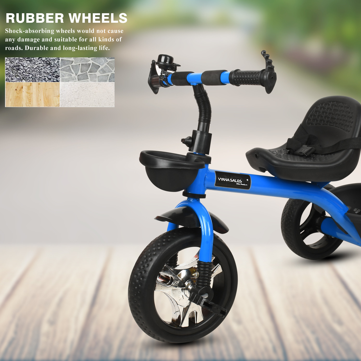 Image of vyana sales Tricycle with Dual Storage Basket |cycle for kids 3 to 5 yeas BST02 Tricycle