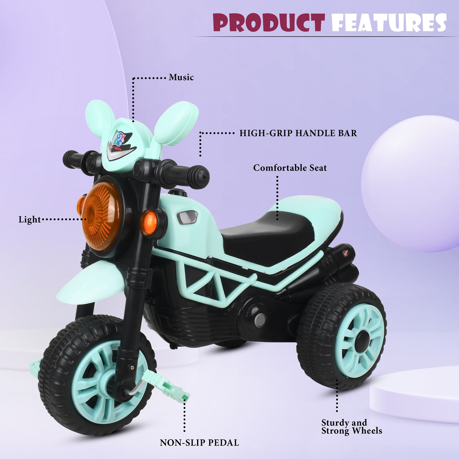Image of DUGGI MUGGI Child Tricycle for Kids Ride on for 12 Months to 60 Months Boys /Girls / Cycle Child Baby Bullet Styslish Baby Boys Baby Girls Tricycle