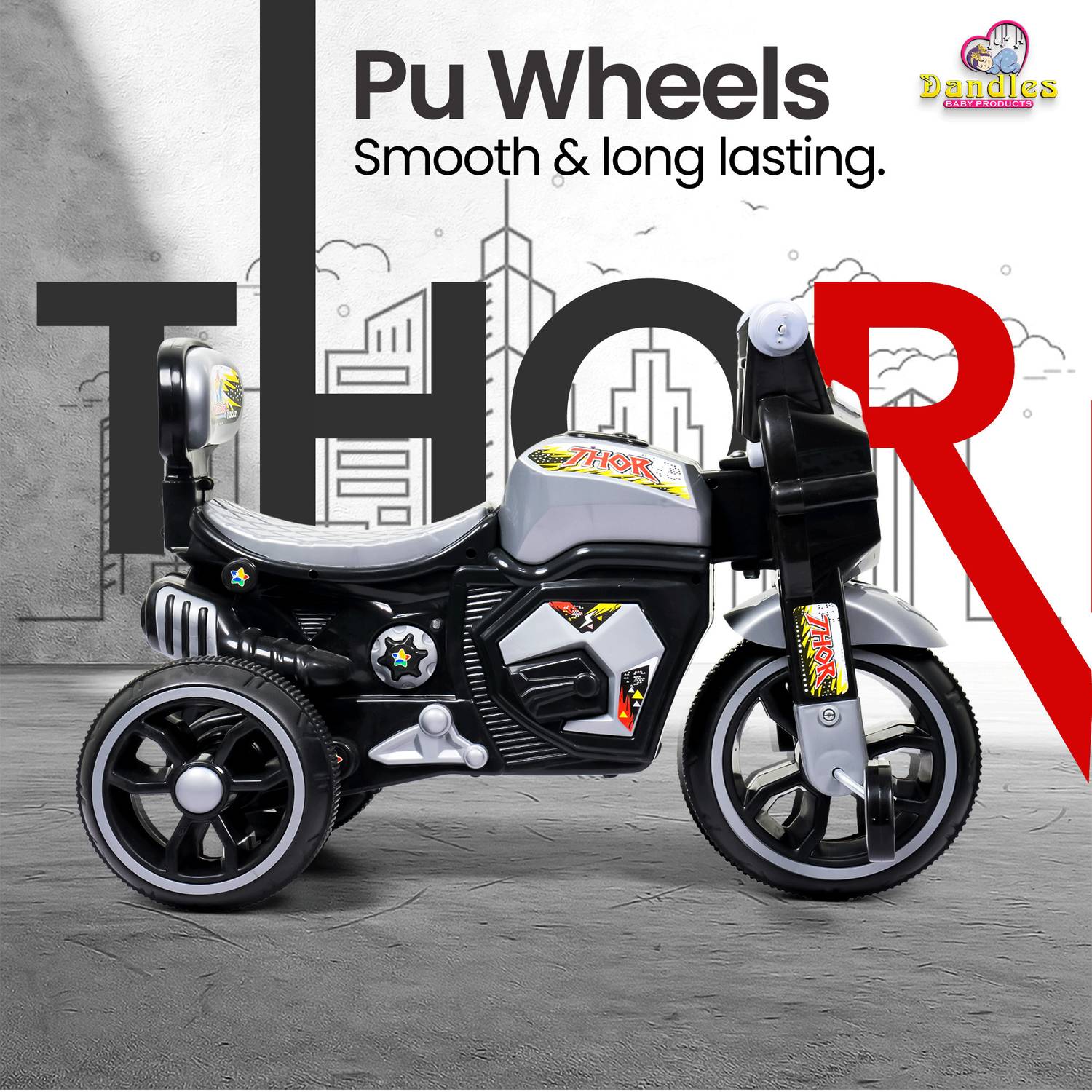 DANDLES Thor Rider Ride-on Trike for Kids 1.3-3.5 Years - Image 3