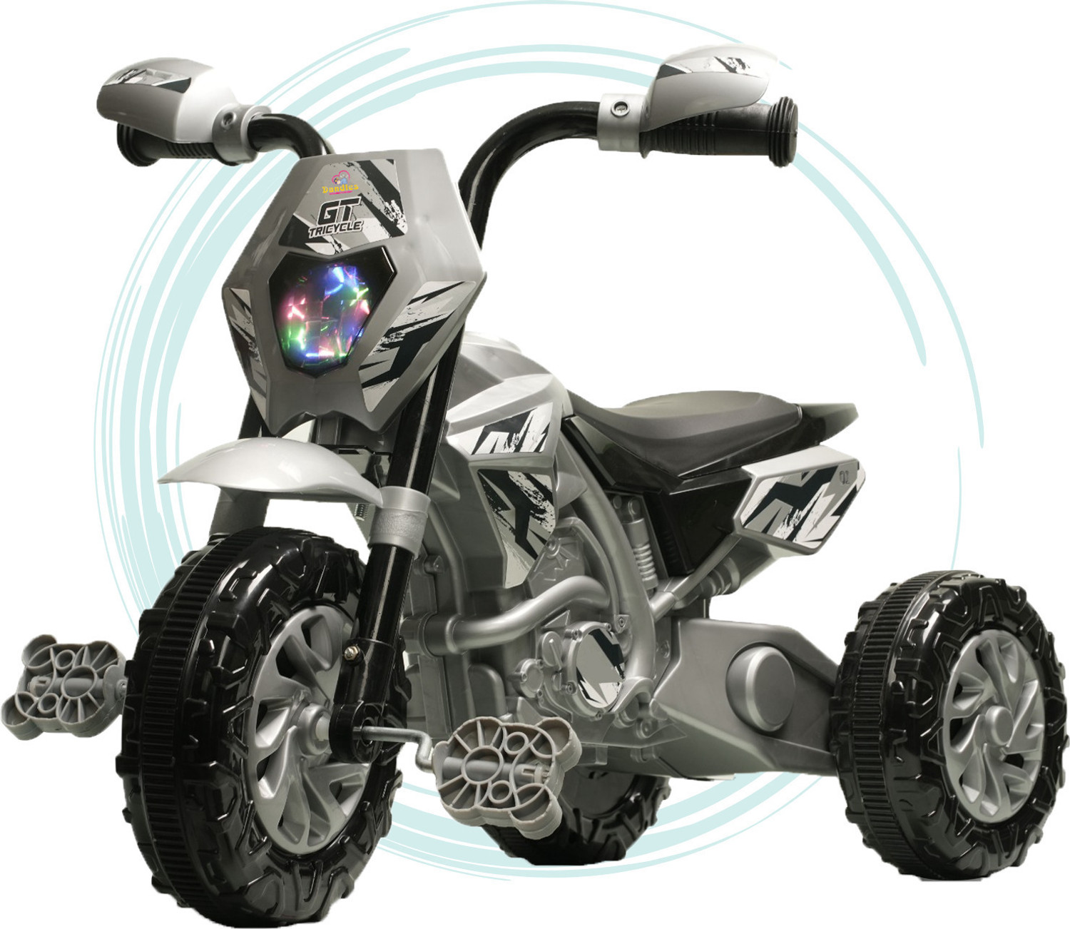 Image of DANDLES DANDLES GT Trike Sports Ride-on Bike Pedal for Kids with Musical Horn and Lights 2-5 Years Tricycle