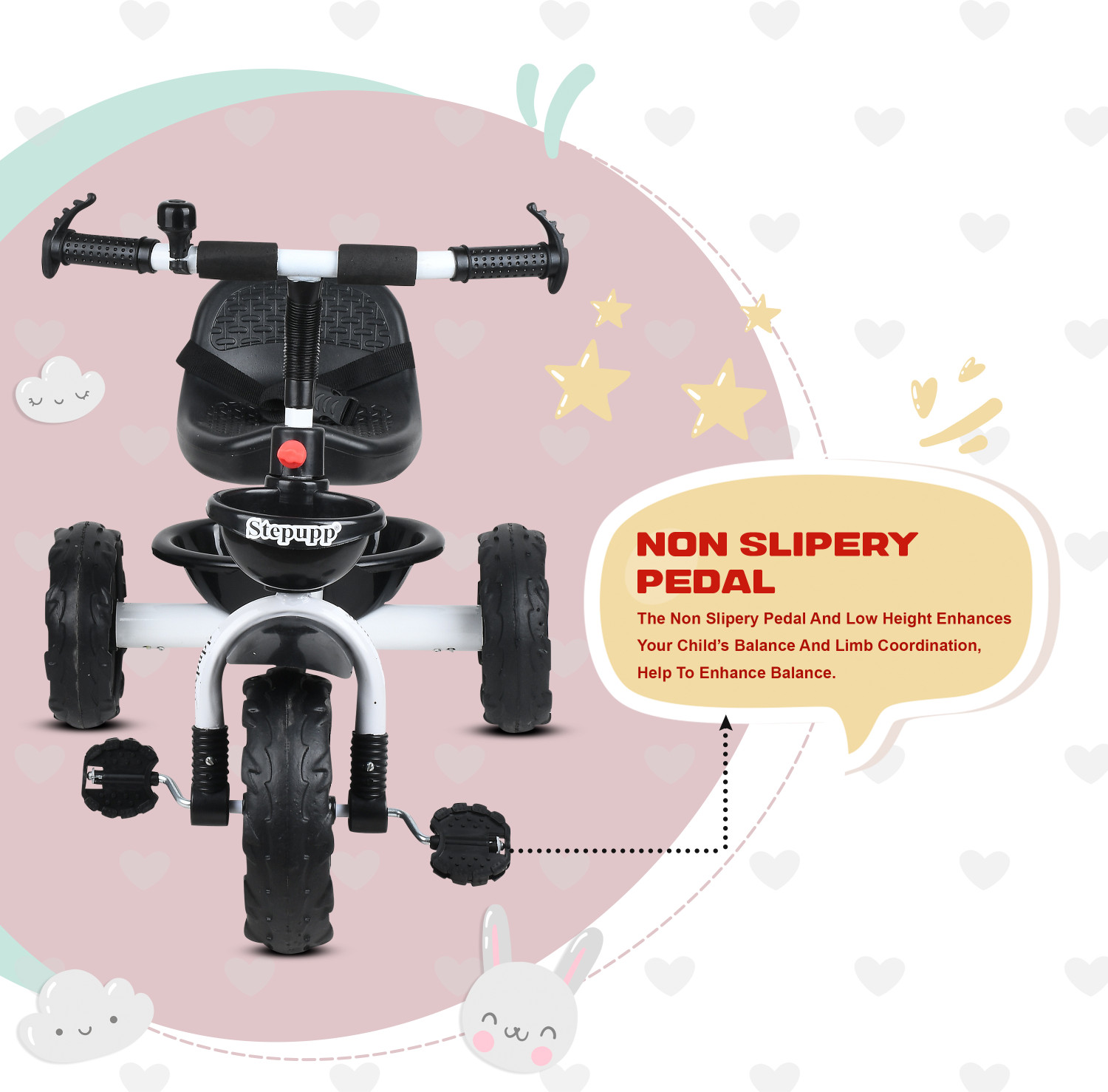 Image of DUGGI MUGGI Kids Best Tricycle for Age 2,3,4,5 Years Kids BST 01 Kids Tricycle For Kids with Best Quality Tricycle