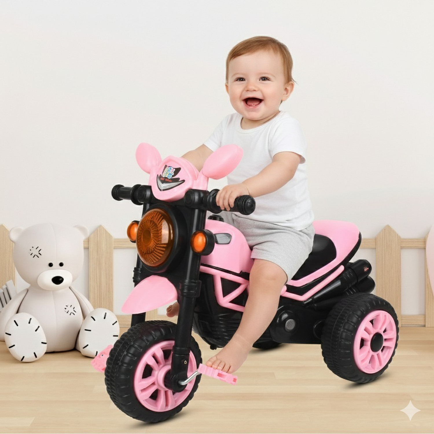 Image of LOL-FUN Bullet Tricycle Ride-on with Lights and for Ages (2-4 years) DVE-POT-11W Tricycle