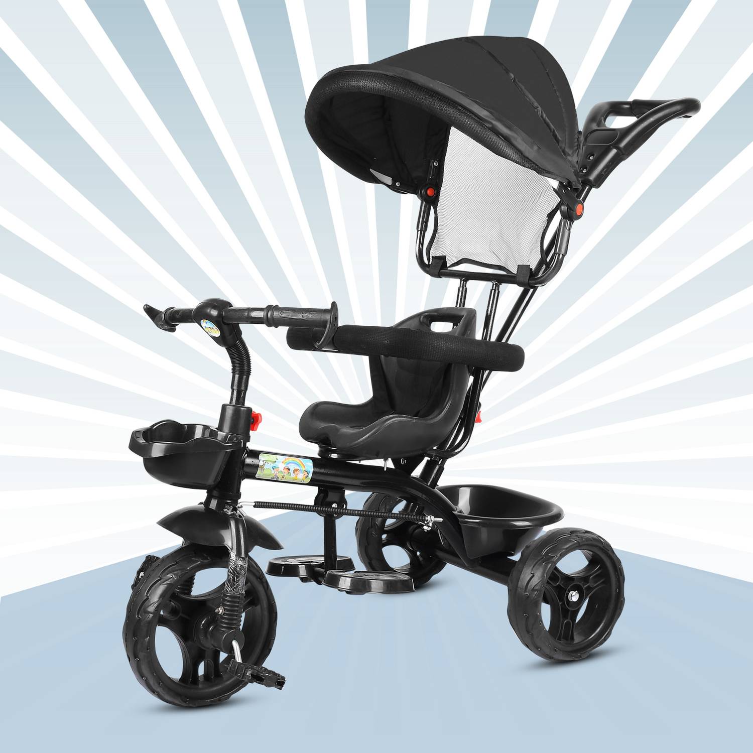 Baby Smile Tricycle with Canopy For Ages (1–5 years) DVPOT-13B Tricycle