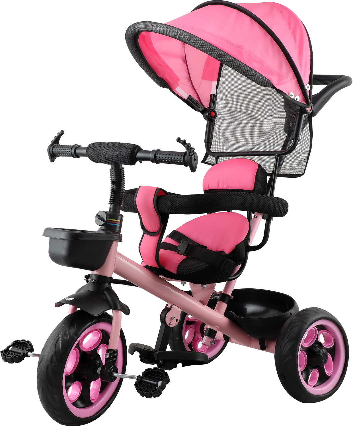 Image of JoyRide Apache Baby Tricycle with Adjustable Canopy | Cushioned Seat | Parental Push Handle & Seat Belt | 2 to 4 Years Boys & Girls Perfect Tricycle for kids | Tricycle