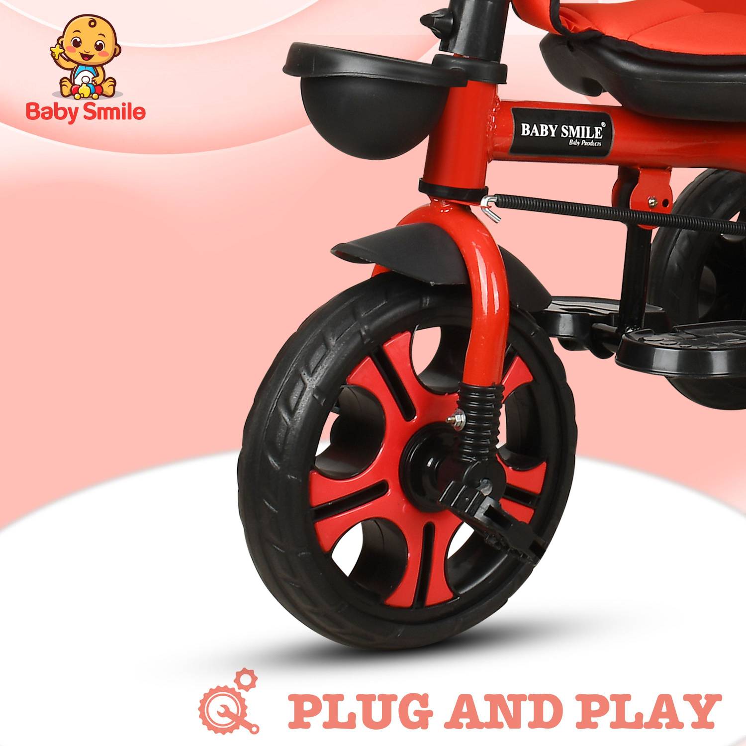 Baby Smile Tricycle with Parental Handle |cycle 2 to 5 yeas and