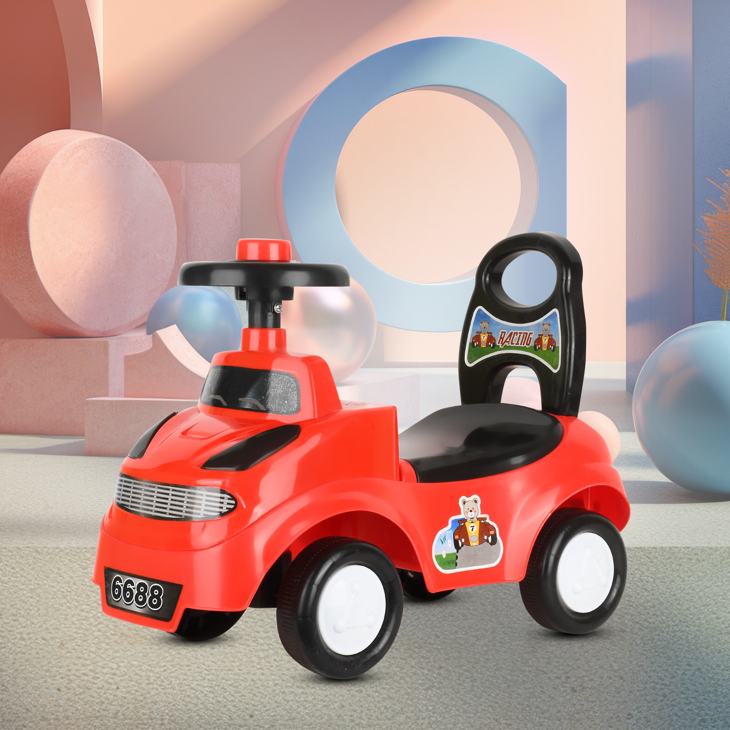 Image of TOYSHOPPEE Baby Cars for Light,Sound Kids Car Ride on Toy Baby Cars for Kids Ride On Car Baby Boys,Baby Girls Toy swift car Tricycle Tricycle