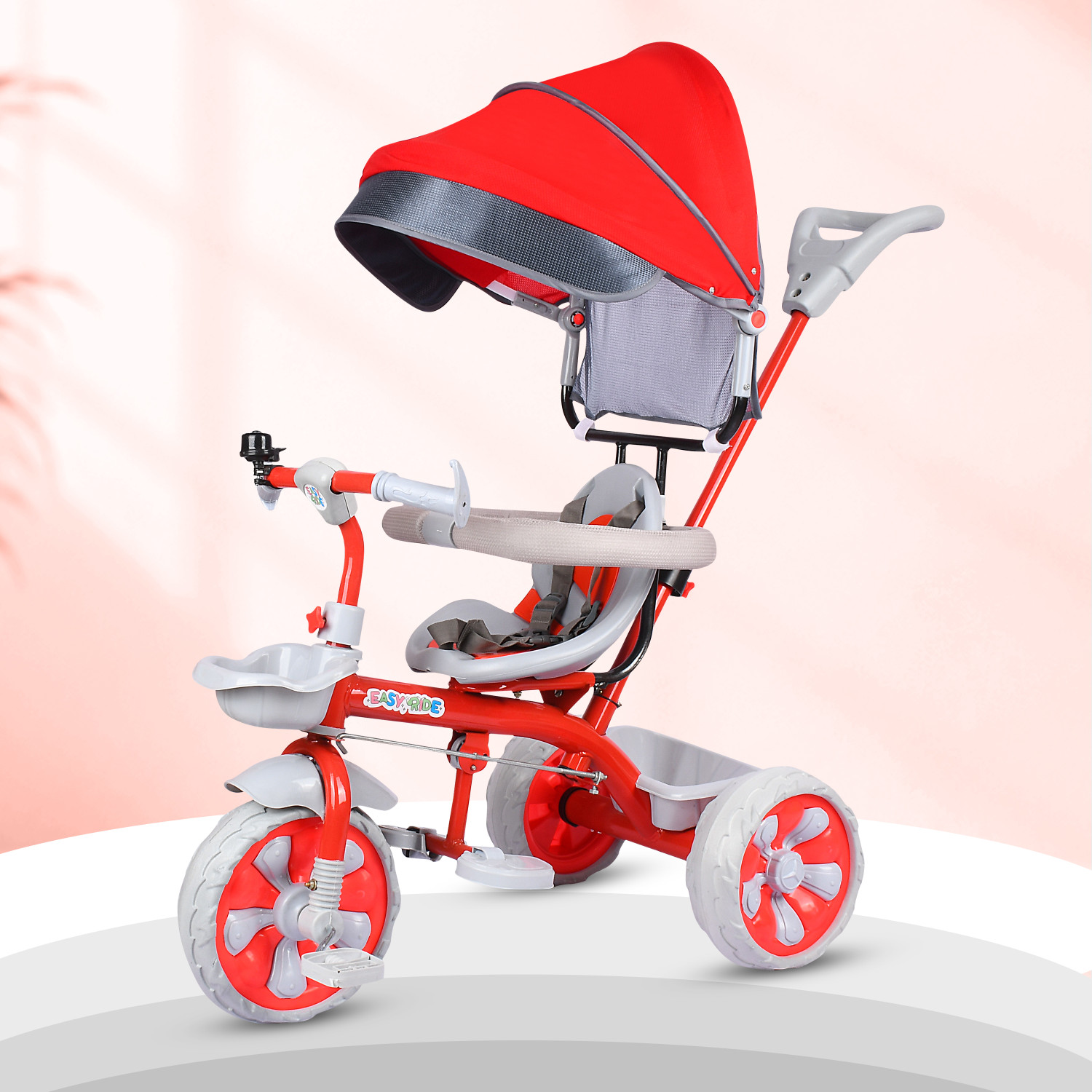 LOL-FUN Tricycle with Canopy and Parental Handle 2 to 5 years DVPOT-13B Tricycle