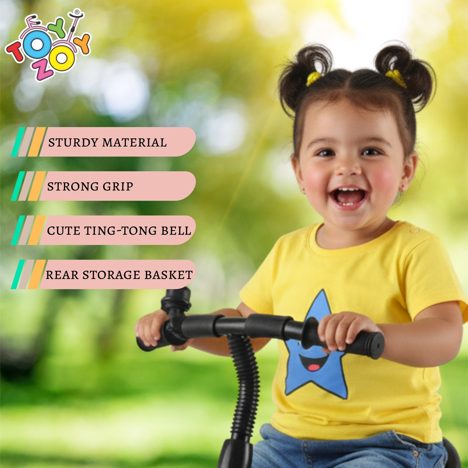 Image of Toyzoy Flentas Kids Tricycle | Tricycle for Kids | Boys|Girls 2 Years To 5 Years TZ 581 TZ 581 Tricycle