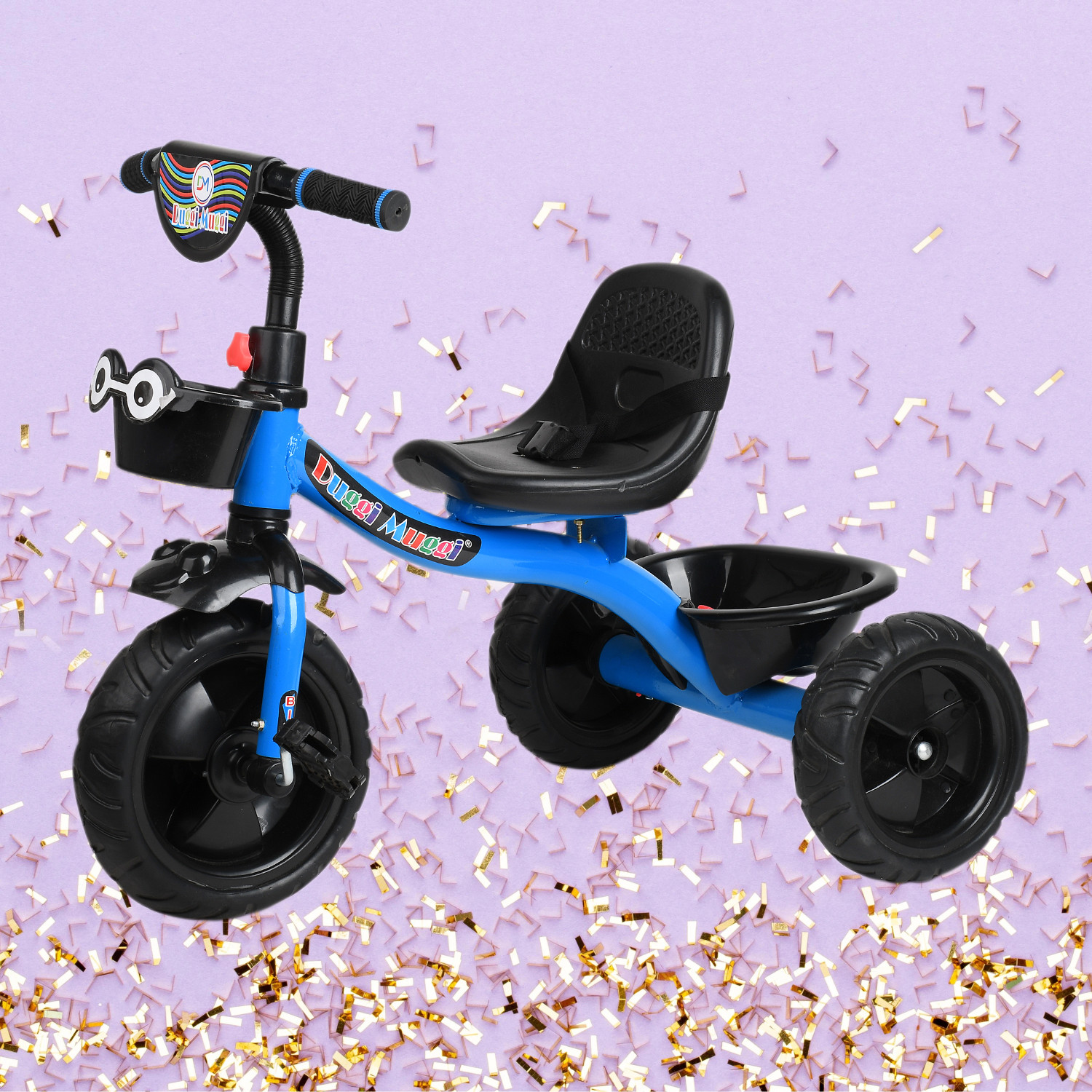 Image of TOYSHOPPEE Baby Tricycle For Kids With Front And Back Basket KIDDO BLUE Recommended Tricycle For Age 1-5 Years Kids Cycle Tricycle