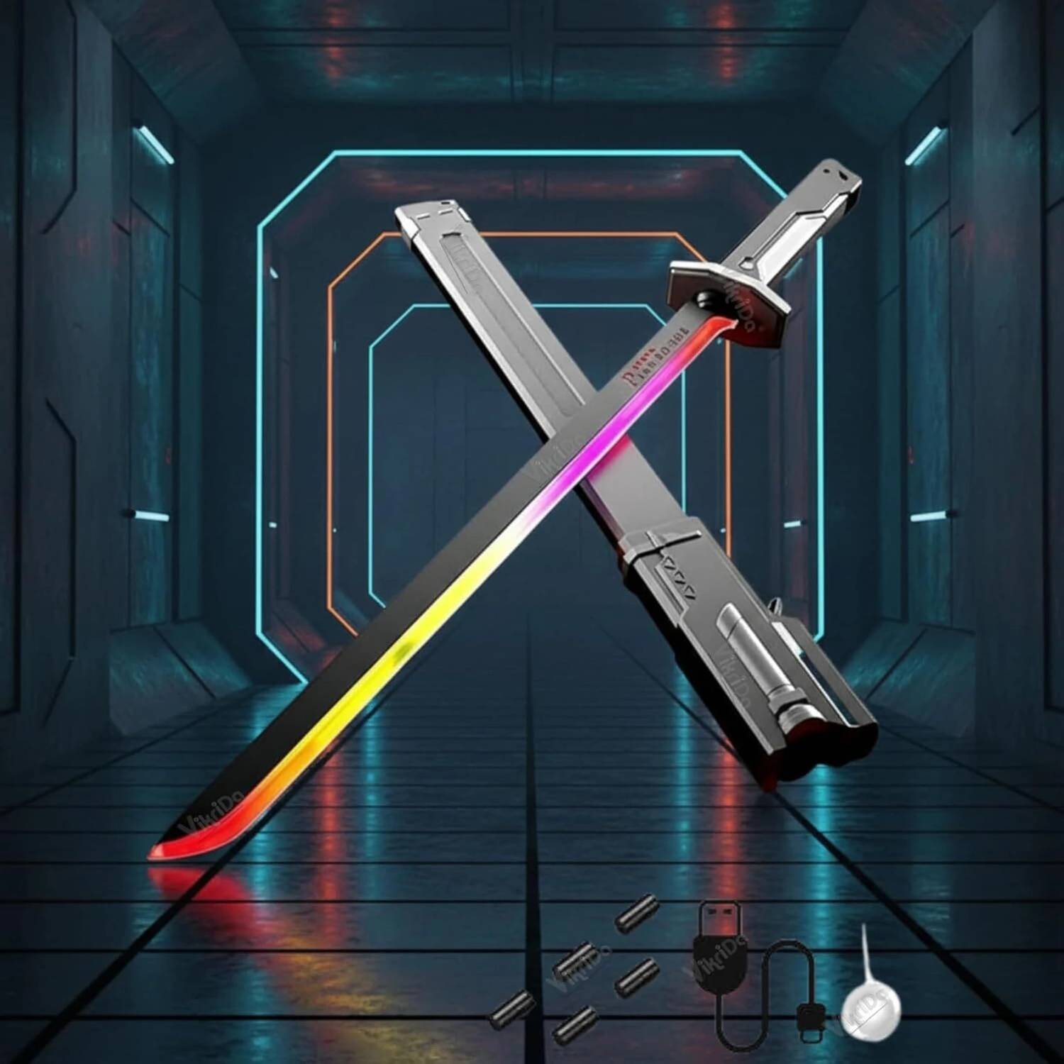 NexusCart Kids Rechargeable LED Light & Sound Sword - Image 3