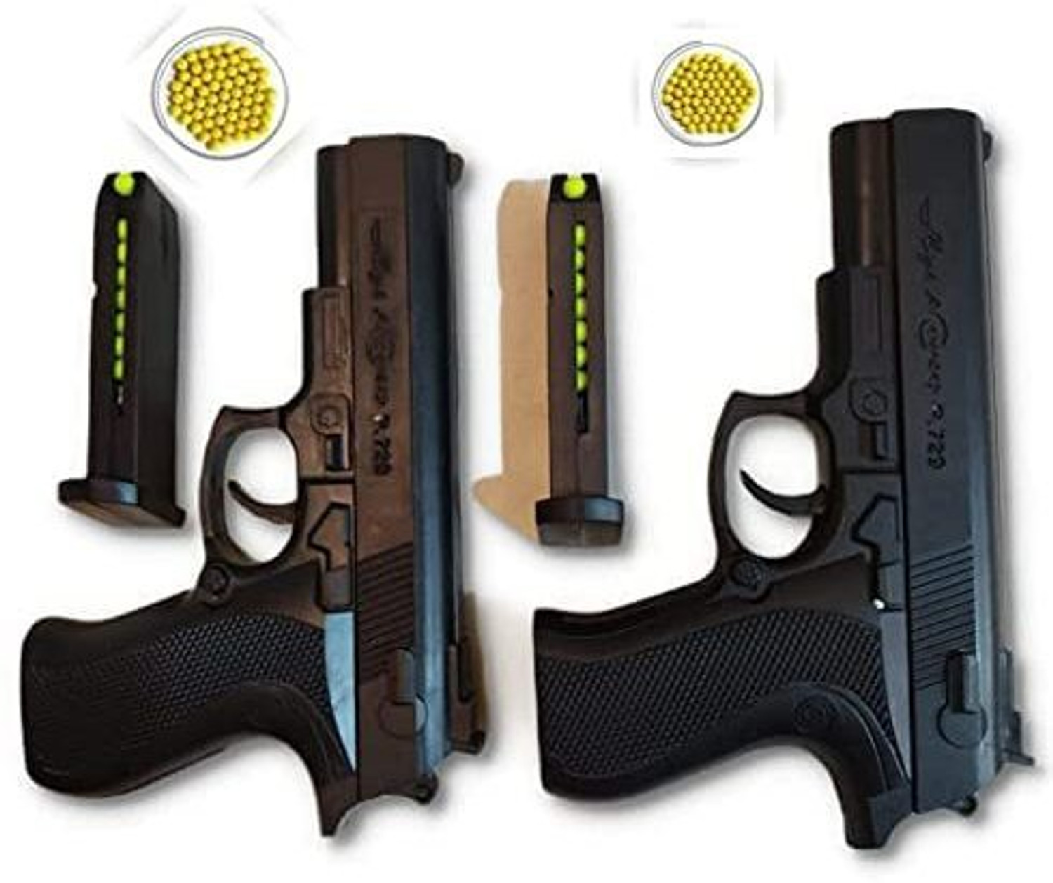 Image of JSSHOME Toy Gun Pistol for Kids with 8 Round Reload (50-60 Bullets) set of 2 Guns & Darts