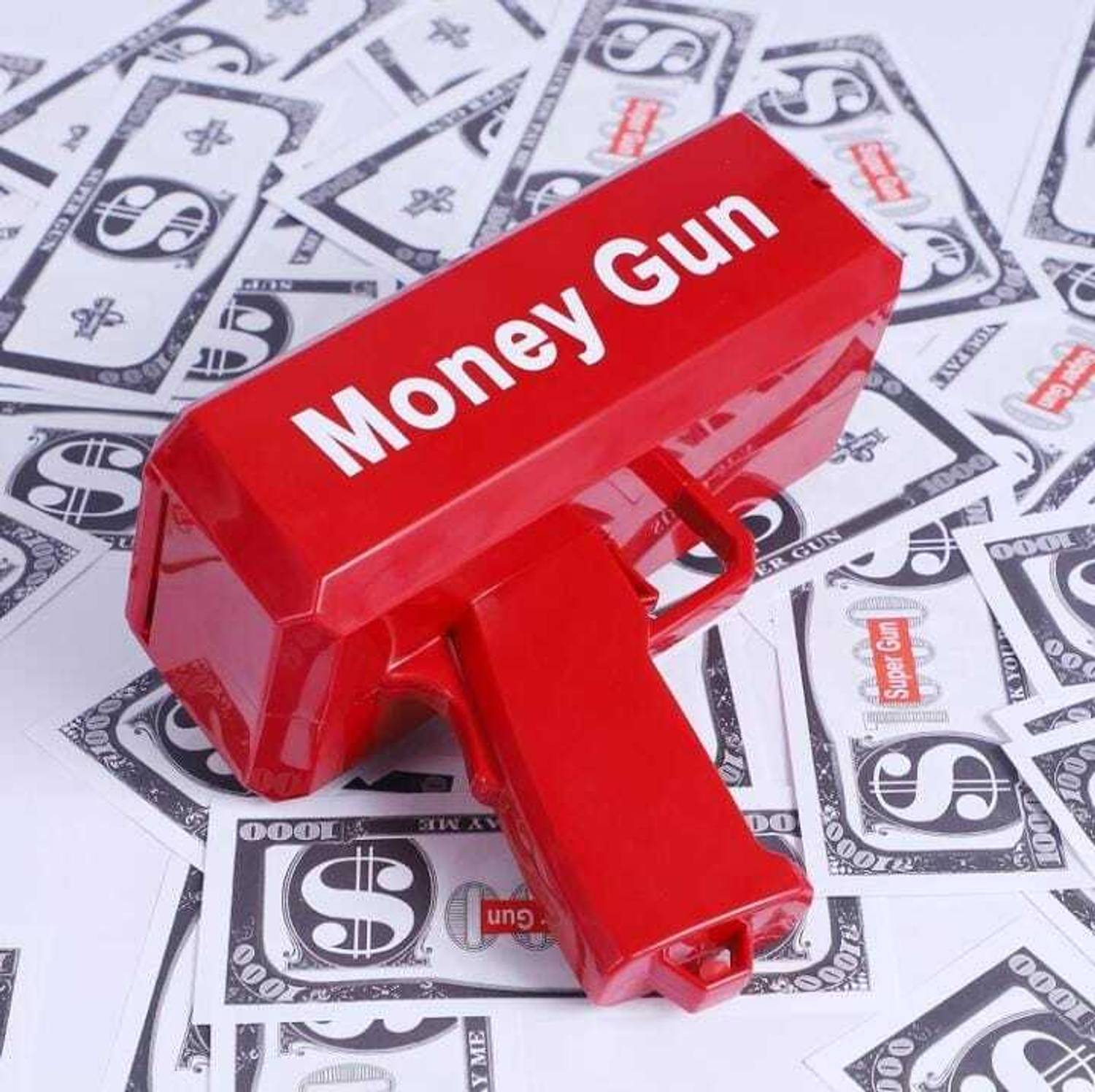 A2Z COLLECTION Cash Gun |Money Gun |With Fake 100 Note|AA 2 battery (Battery not Include) Money Gun