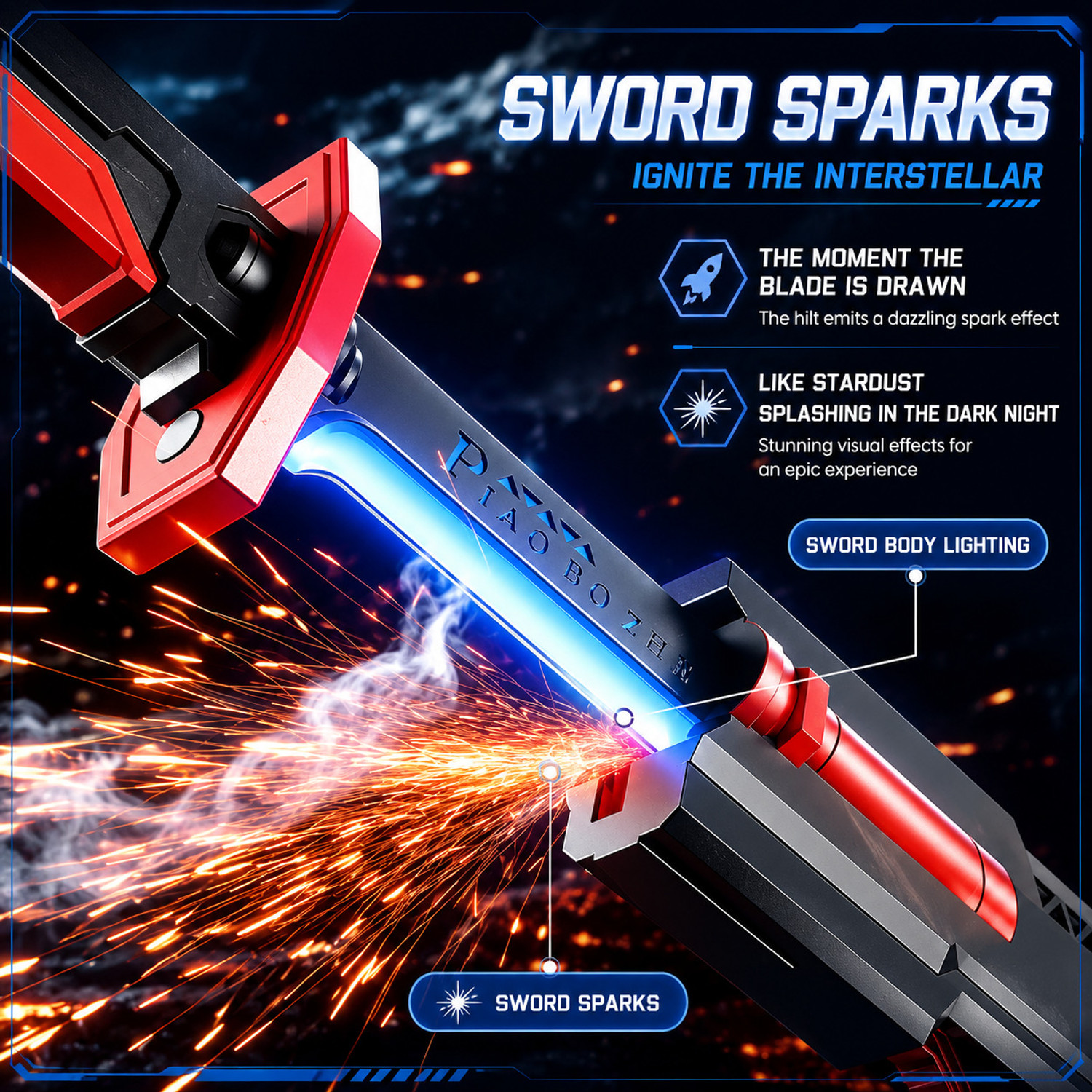 Image of ASTOREQ LIGHTSABER LED SWORD TOY Maces & Swords