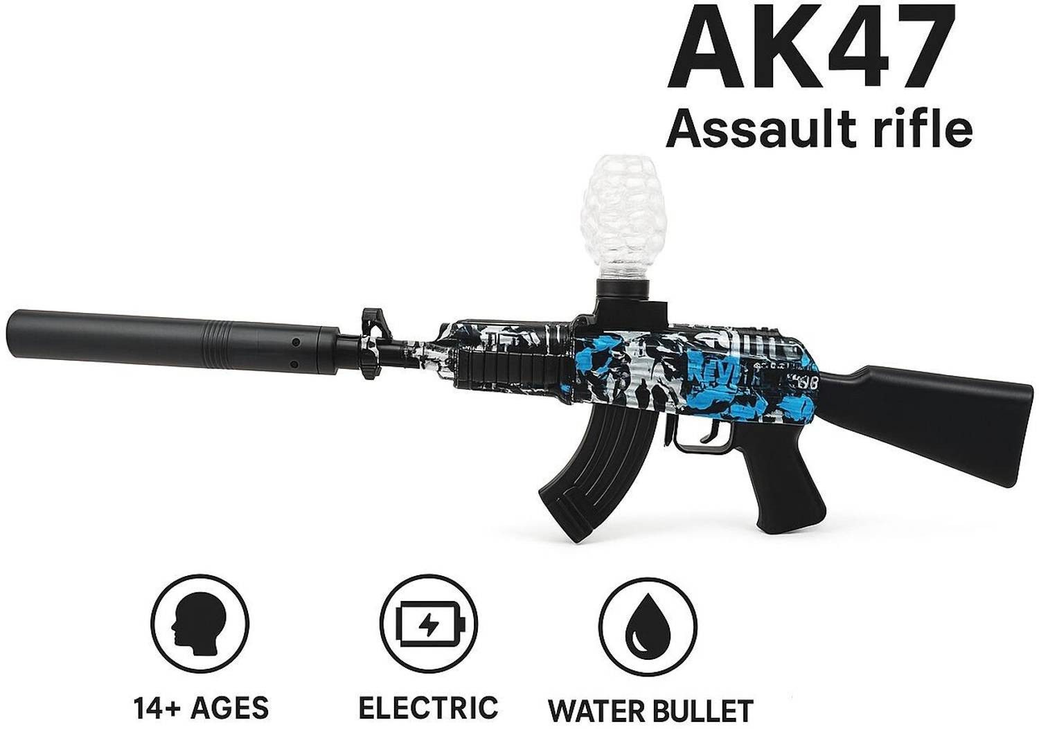 KAMMATESWARA AK47 Electric Gel Blaster Toy Gun - Image 4